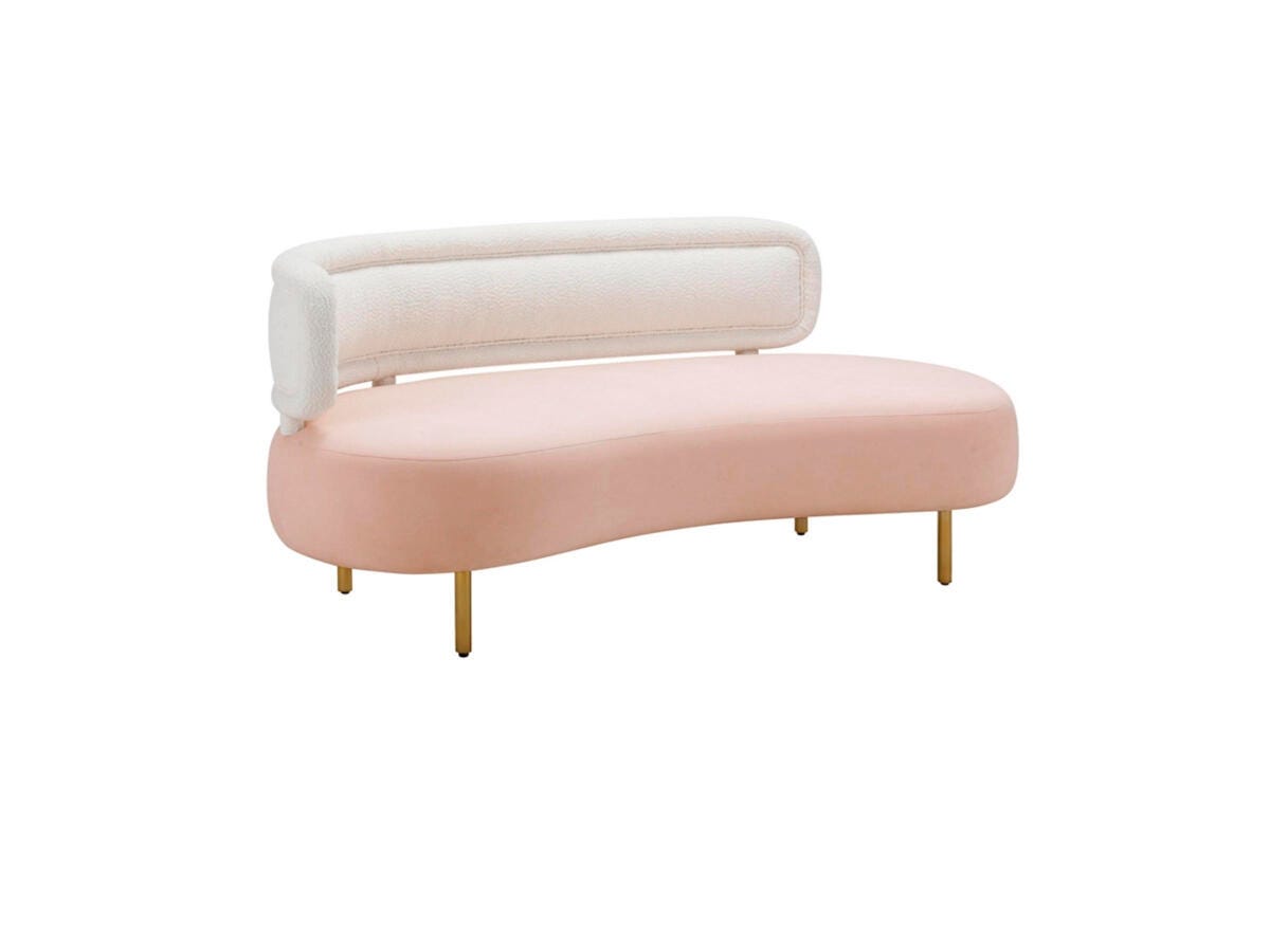TOV Furniture Tischa Sofa, Blush/Cream, large