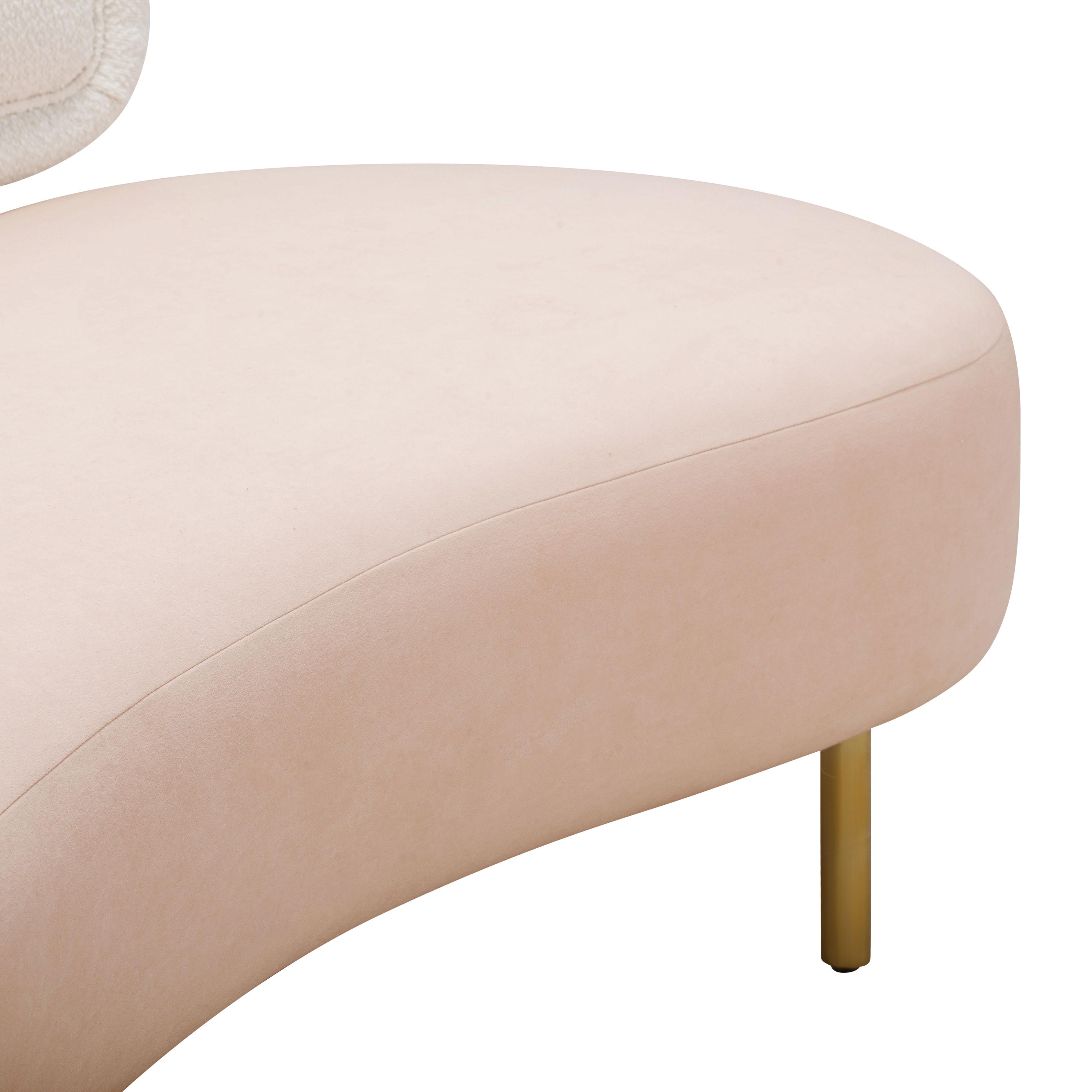 TOV Furniture Tischa Sofa, Blush/Cream, large