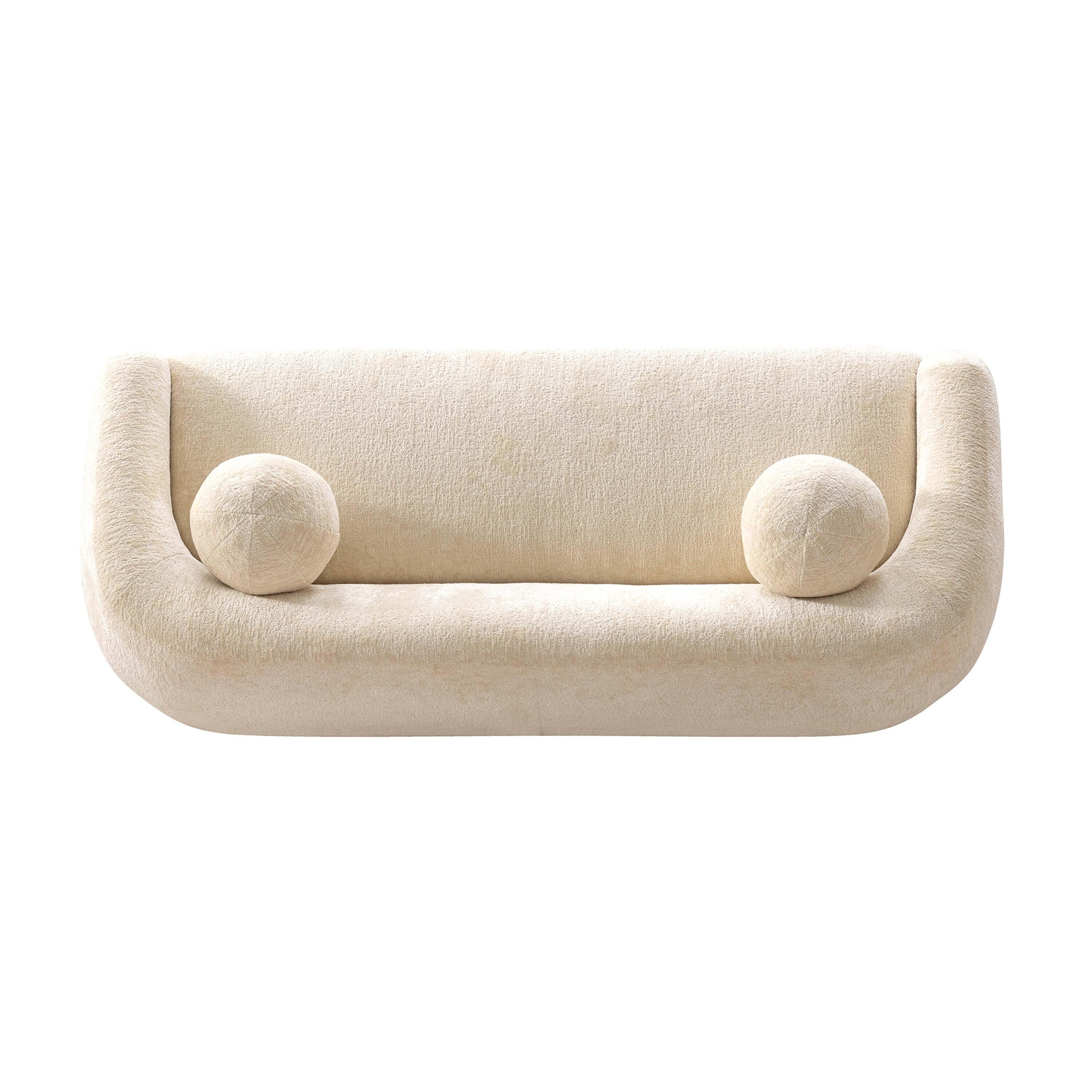 Manhattan Comfort Tribeca Sofa, Cream, large