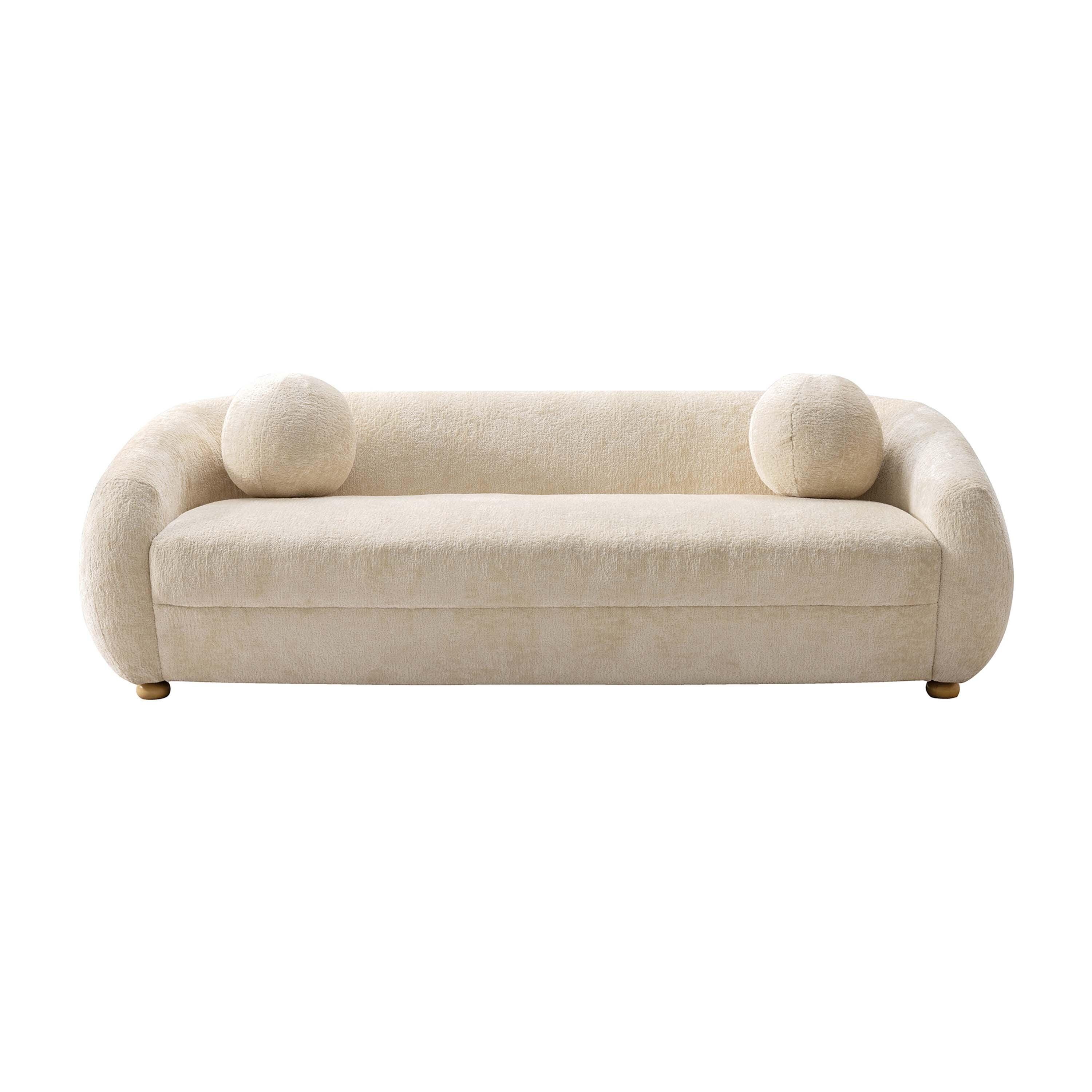 Manhattan Comfort Tribeca Sofa, Cream, large