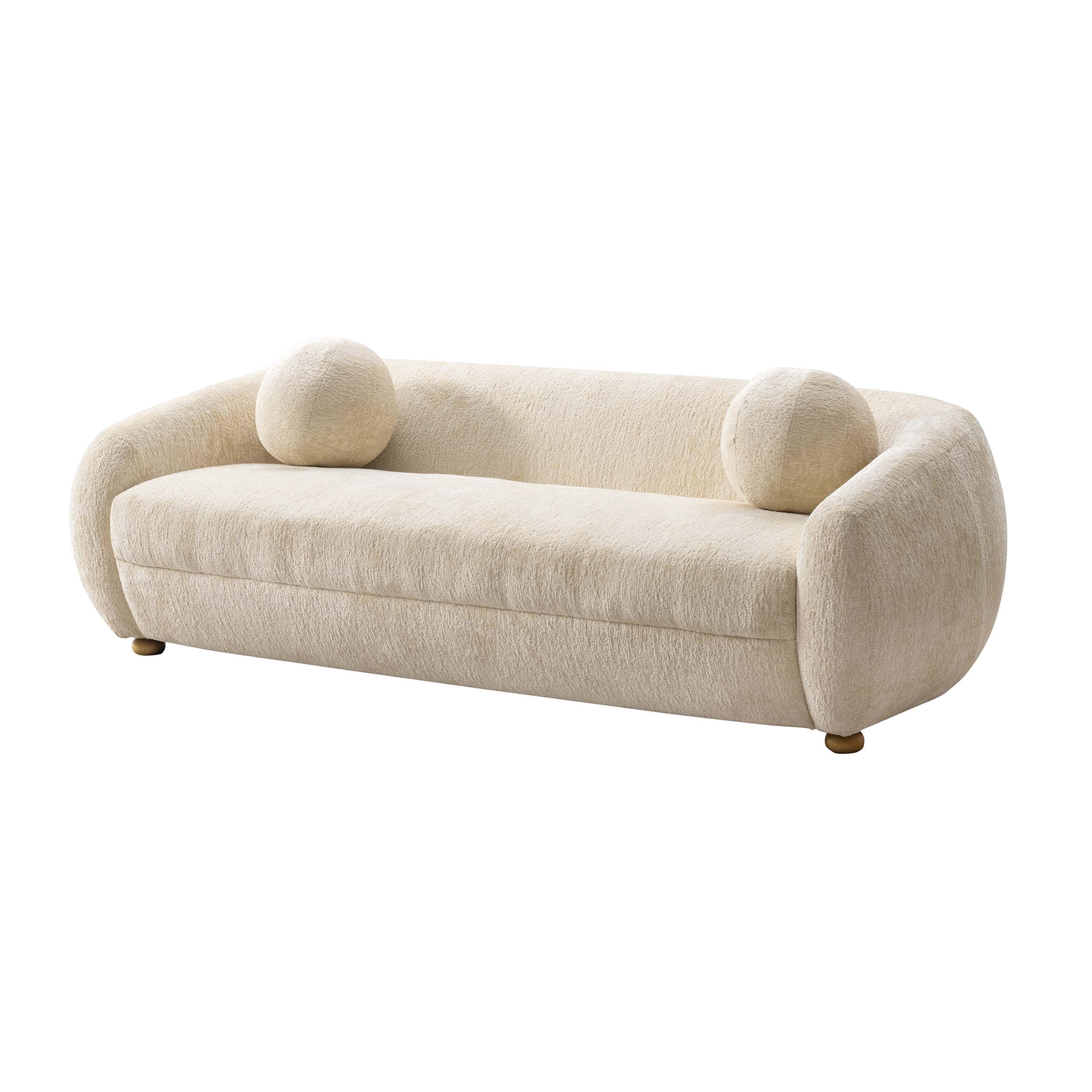 Manhattan Comfort Tribeca Sofa, Cream, large