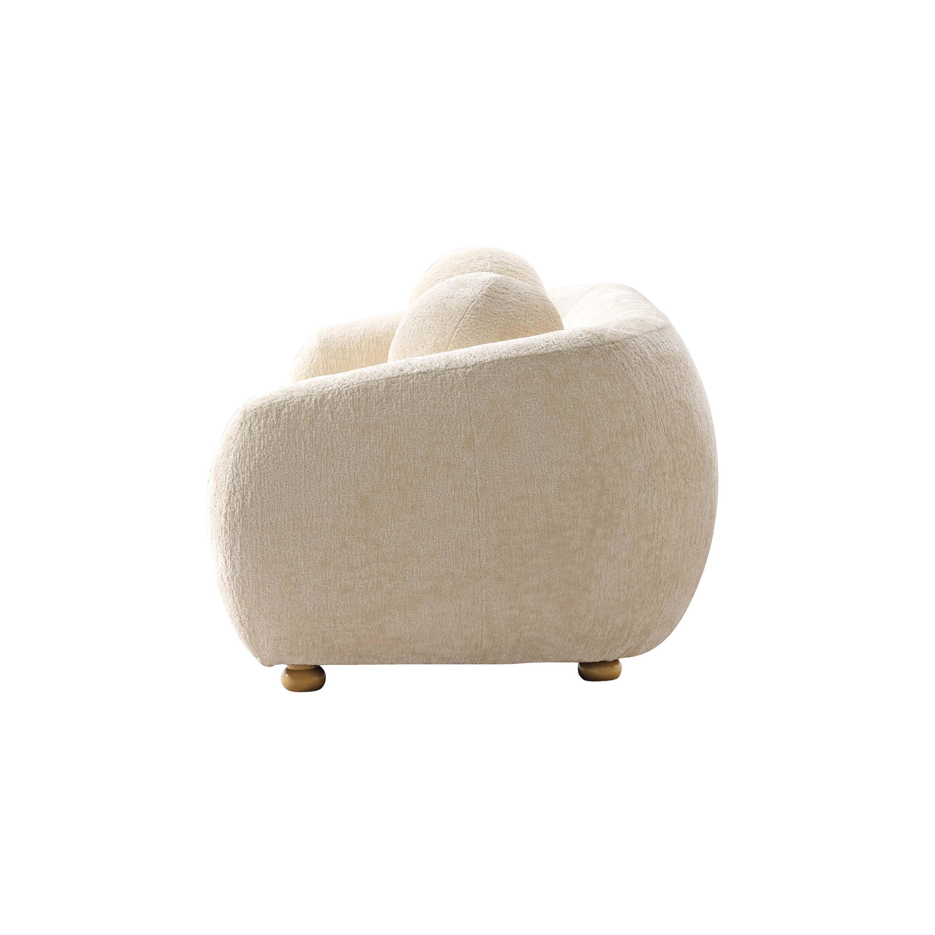 Manhattan Comfort Tribeca Sofa, Cream, large