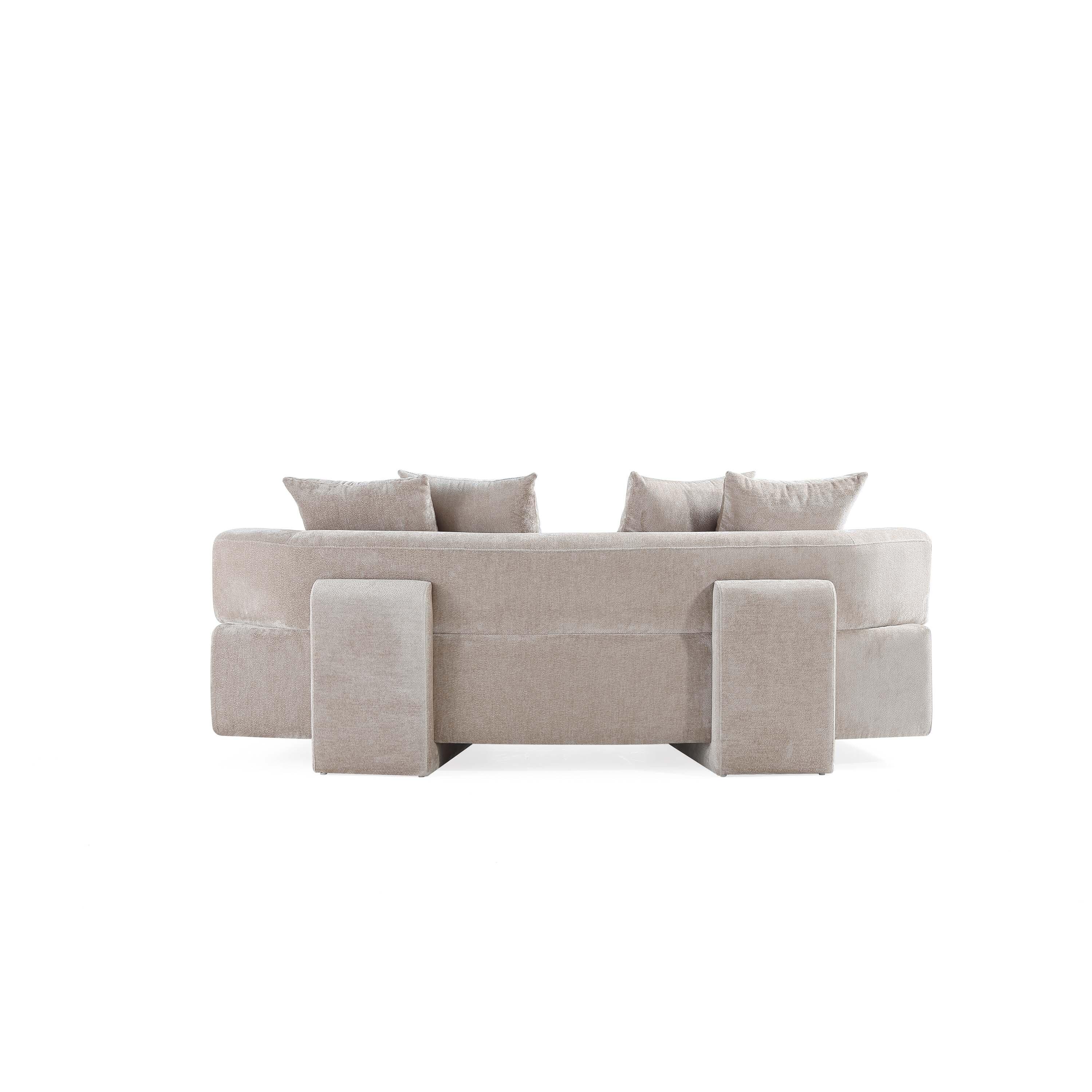 Manhattan Comfort Verandah Sofa, Beige, large