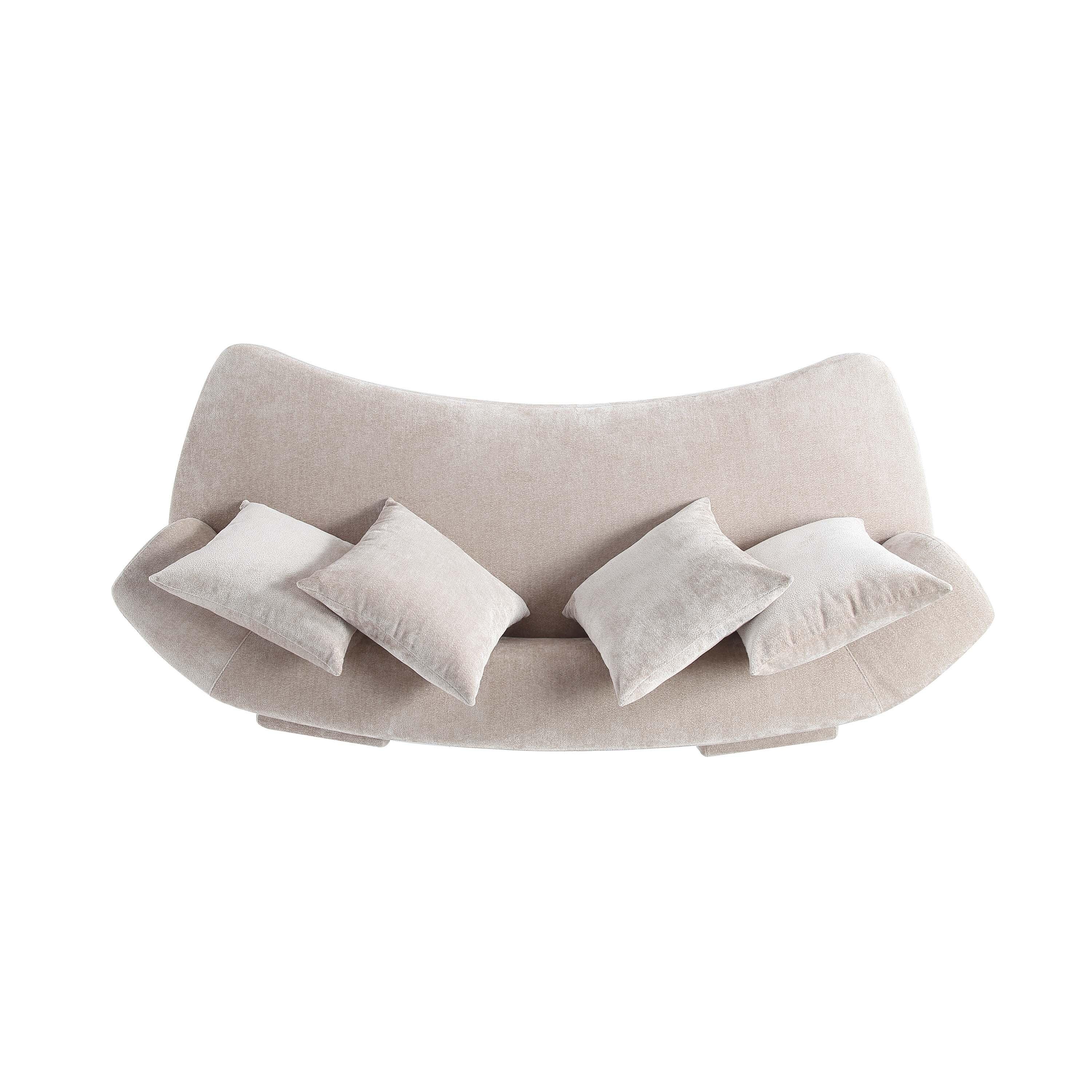 Manhattan Comfort Verandah Sofa, Beige, large