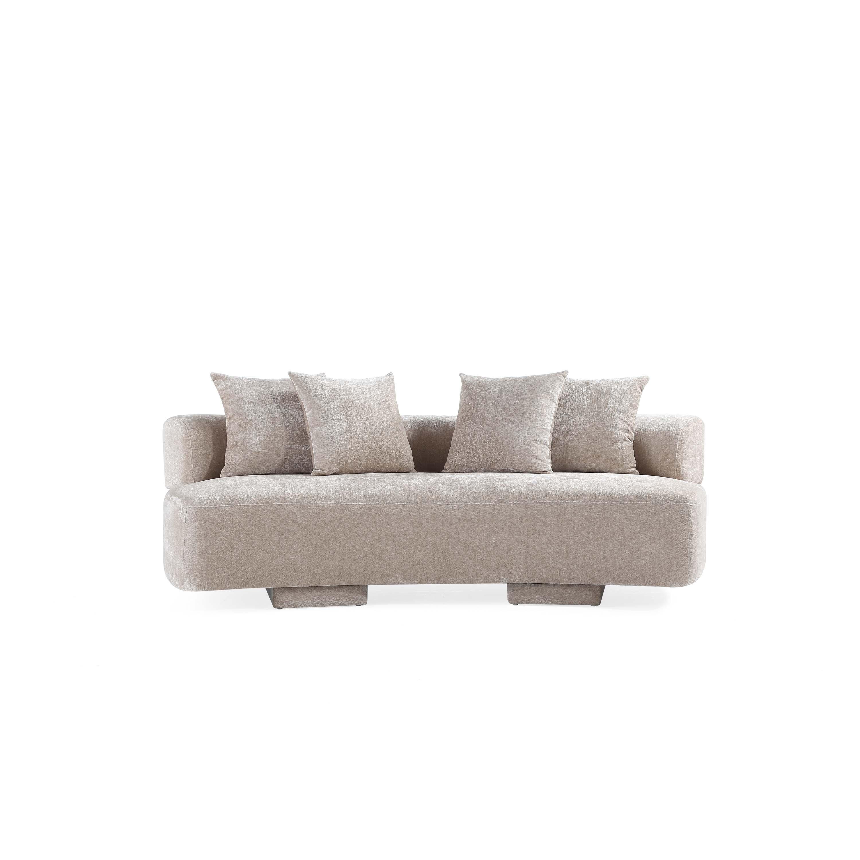 Manhattan Comfort Verandah Sofa, Beige, large