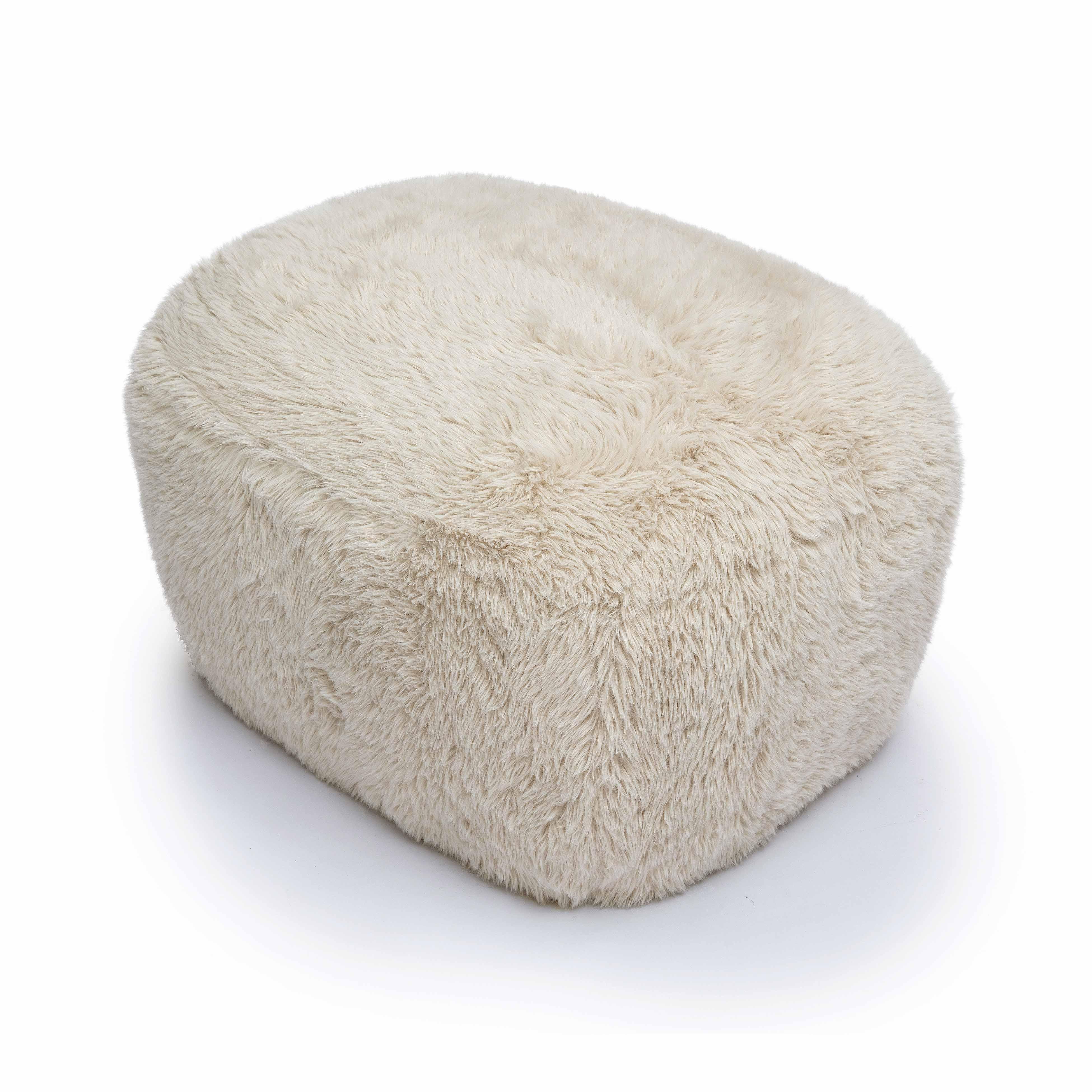 Britt Ottoman, White, large