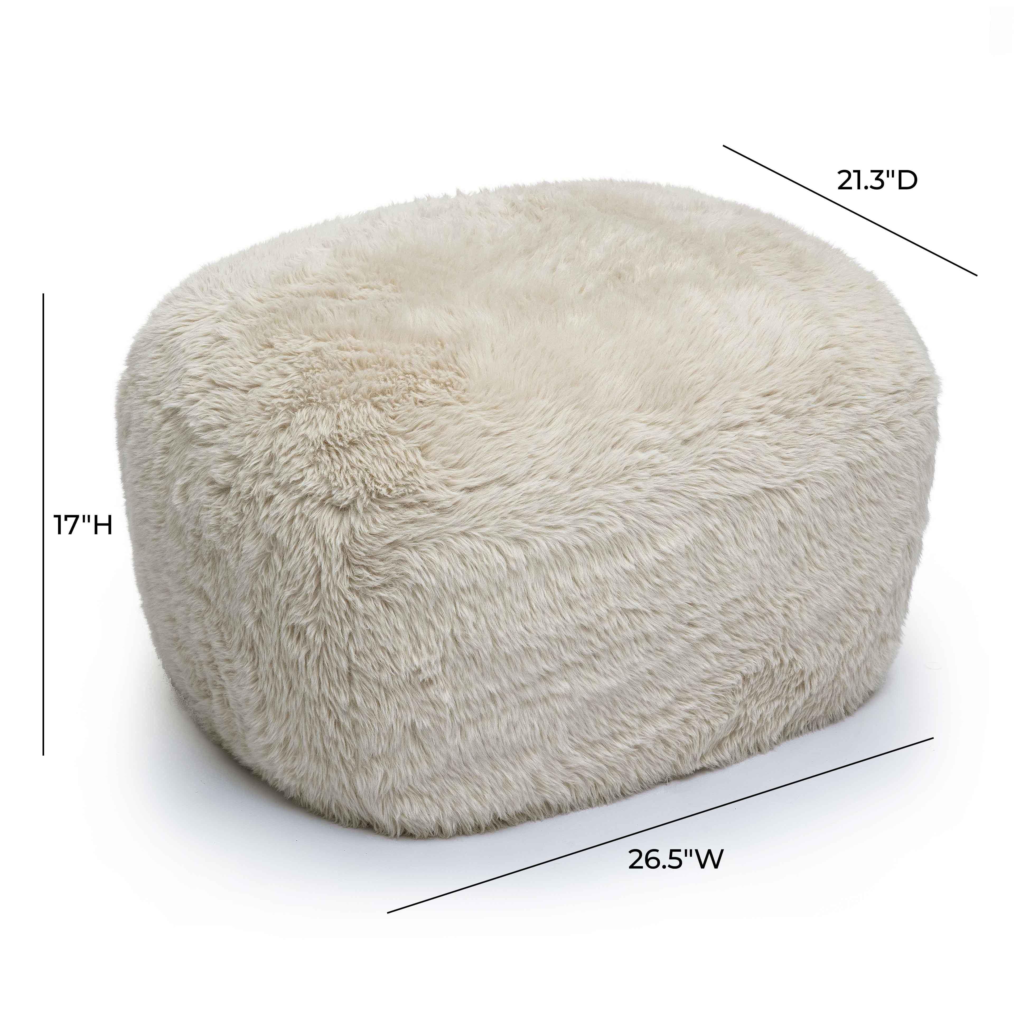 Britt Ottoman, White, large