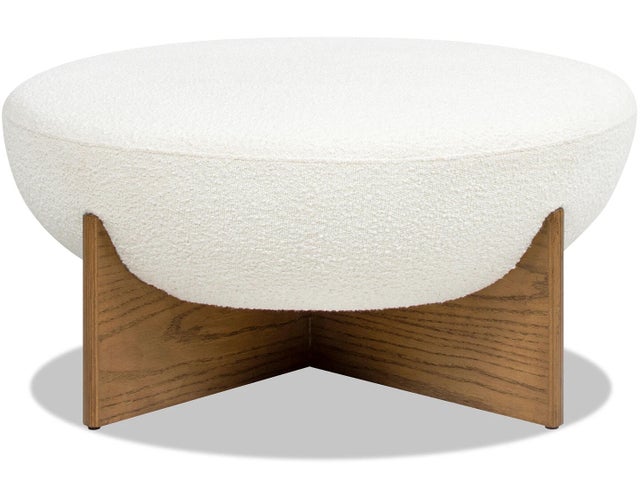 Jennifer Taylor Home Bali Ottoman, Ivory White