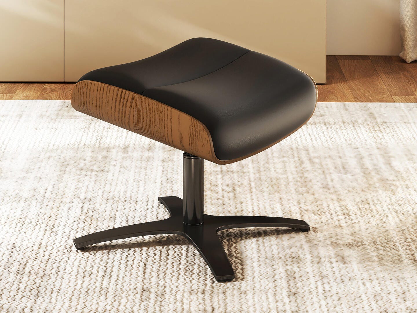 Jennifer Taylor Home Jovan Ottoman, Shadow Gray, rollover