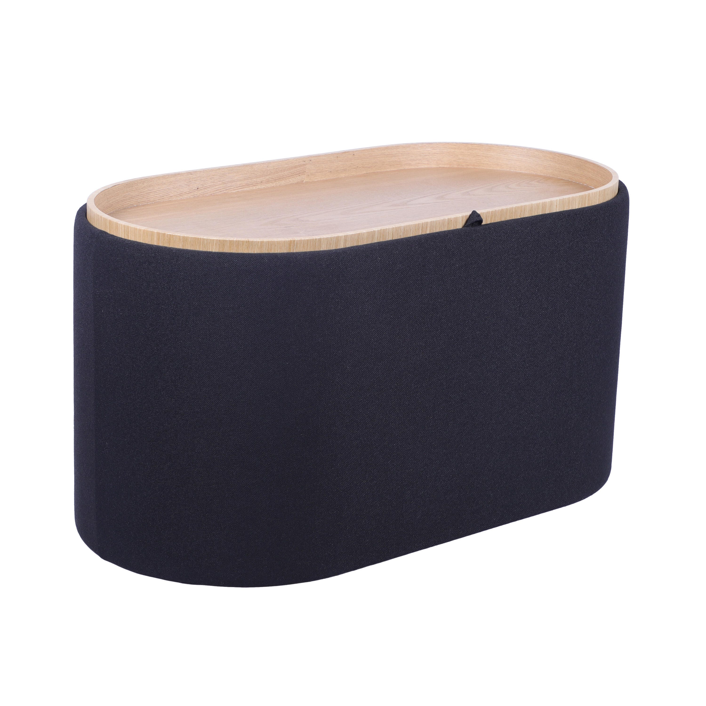 Techni Home Storage Ottoman, Black, large