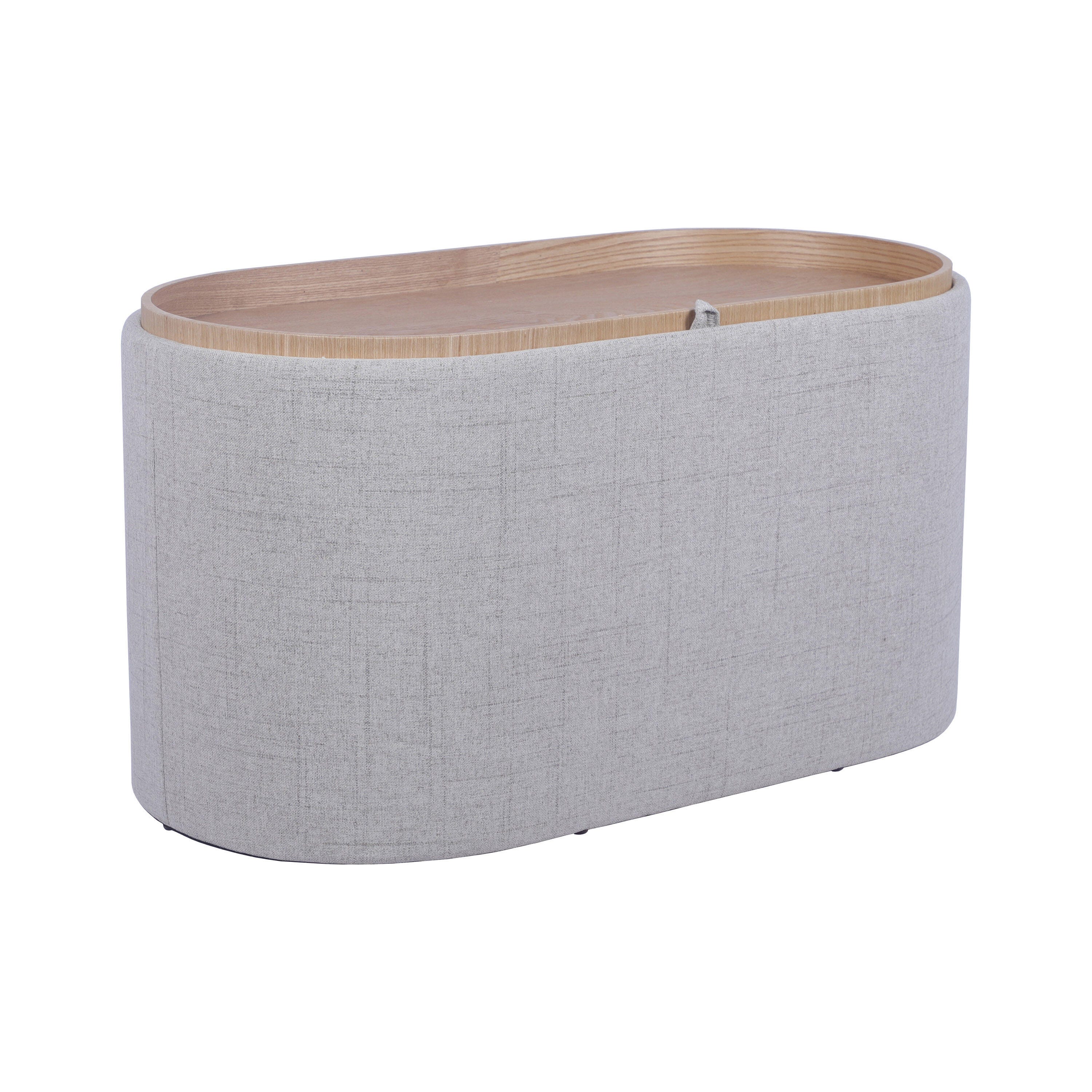 Techni Home Storage Ottoman, Natural, large