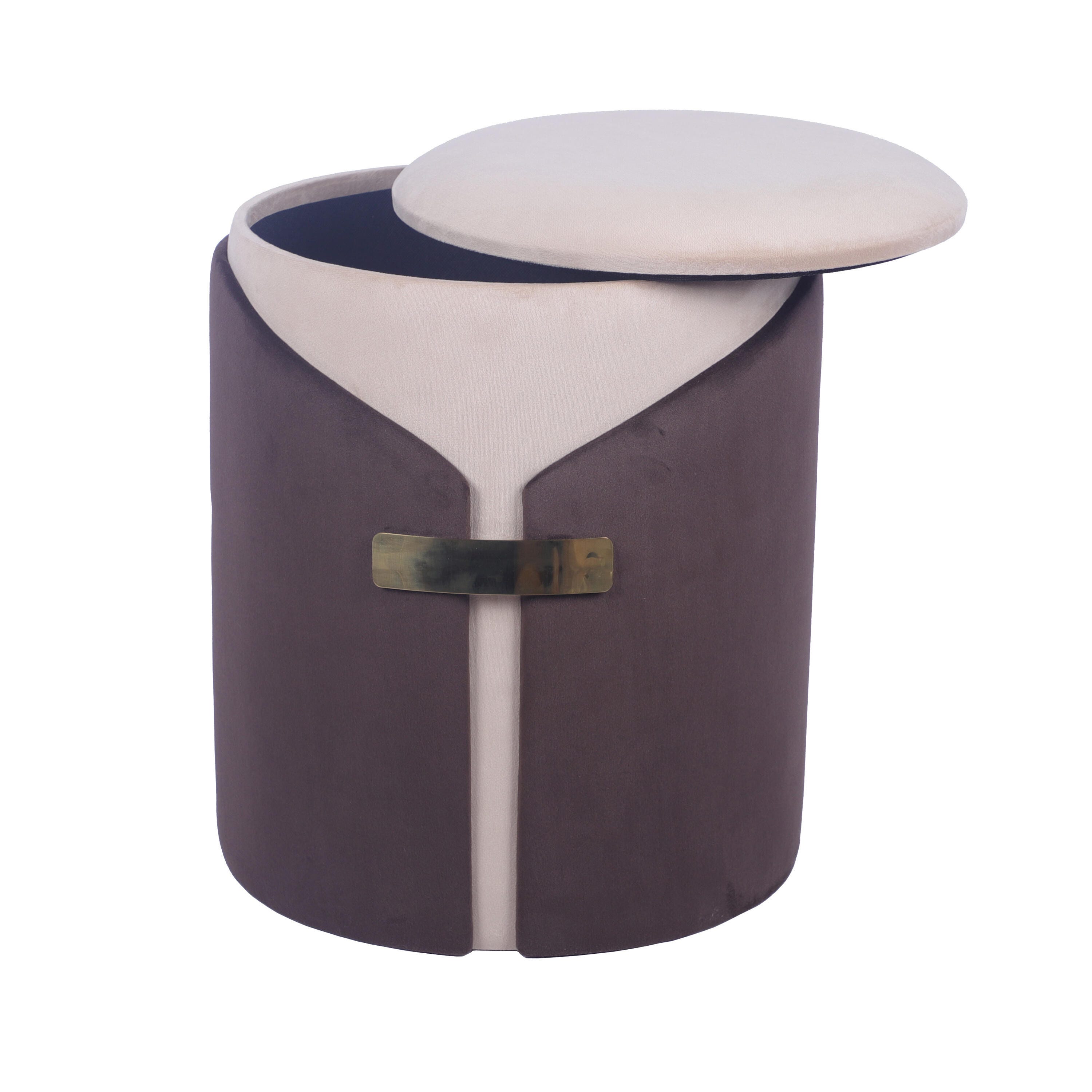 Techni Home Round Ottoman with Storage, , large