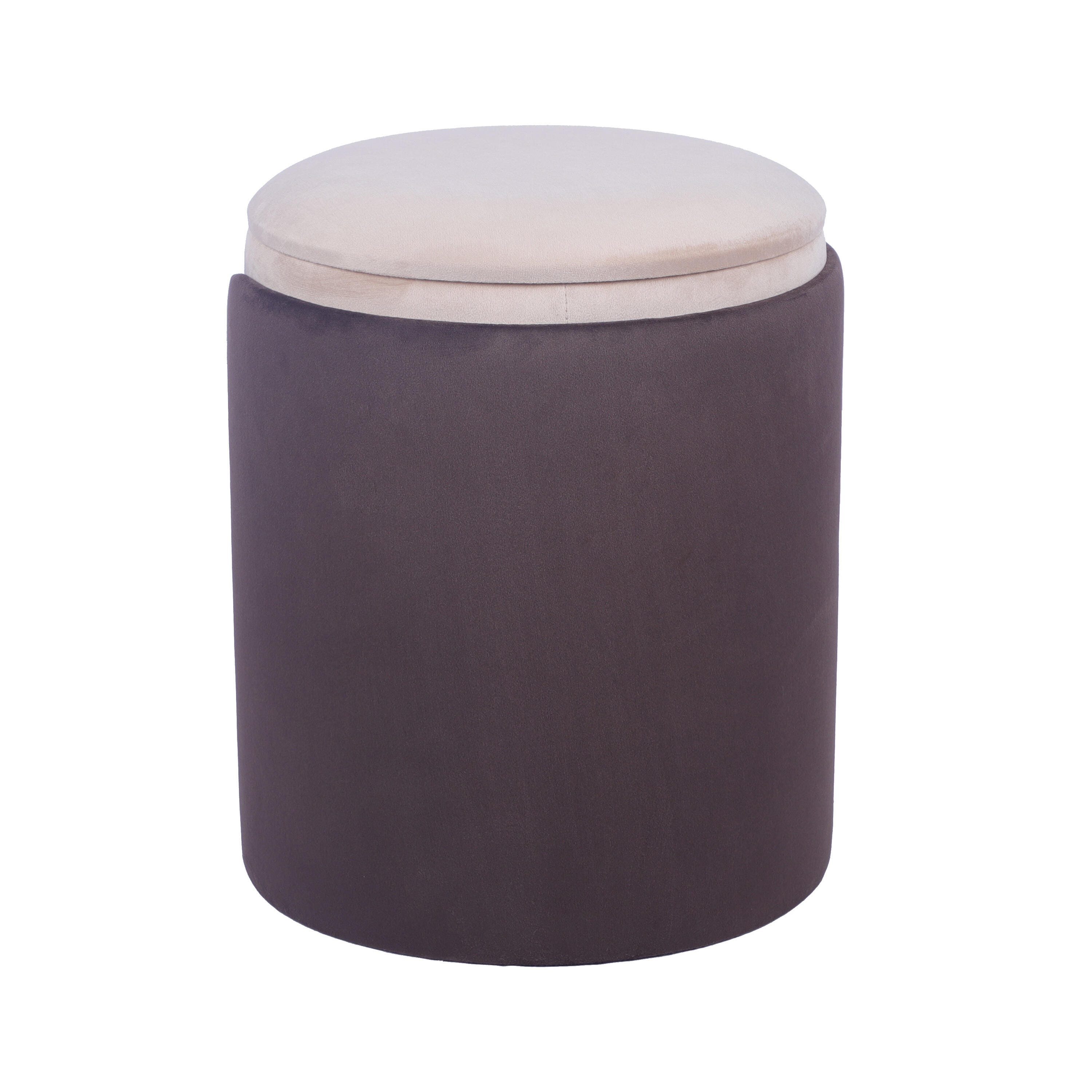 Techni Home Round Ottoman with Storage, , large