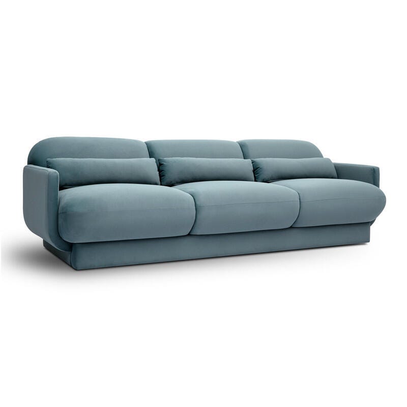 TOV Furniture Azalea Sofa, Powder Blue, large