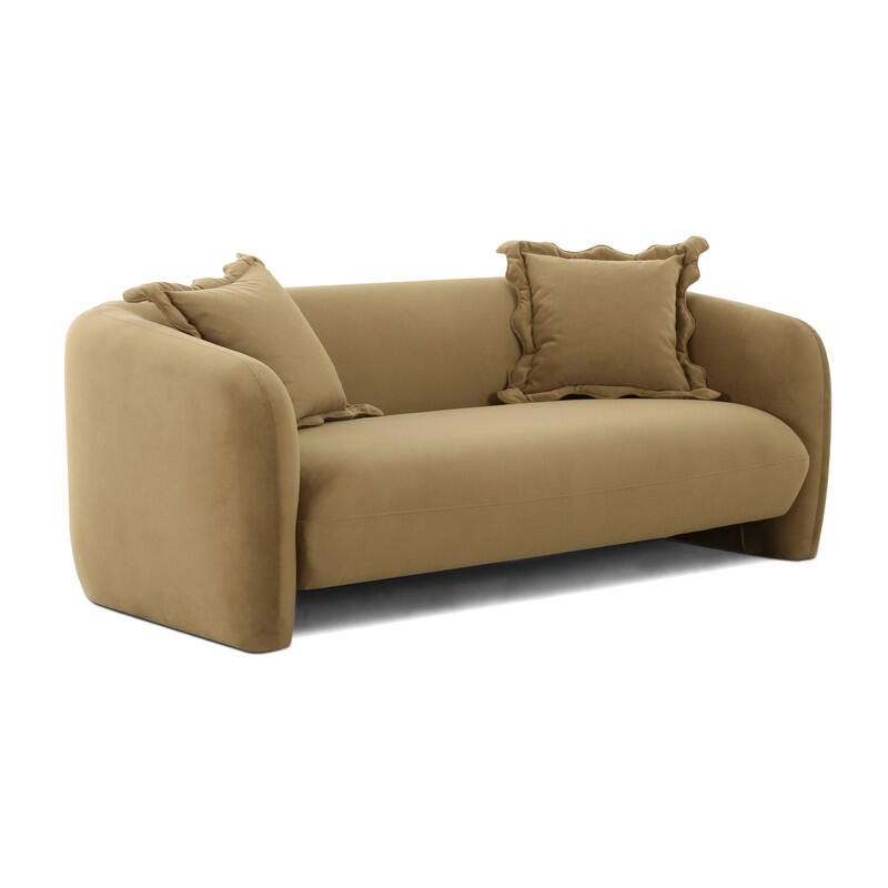 TOV Furniture Lou Loveseat, Tan, large