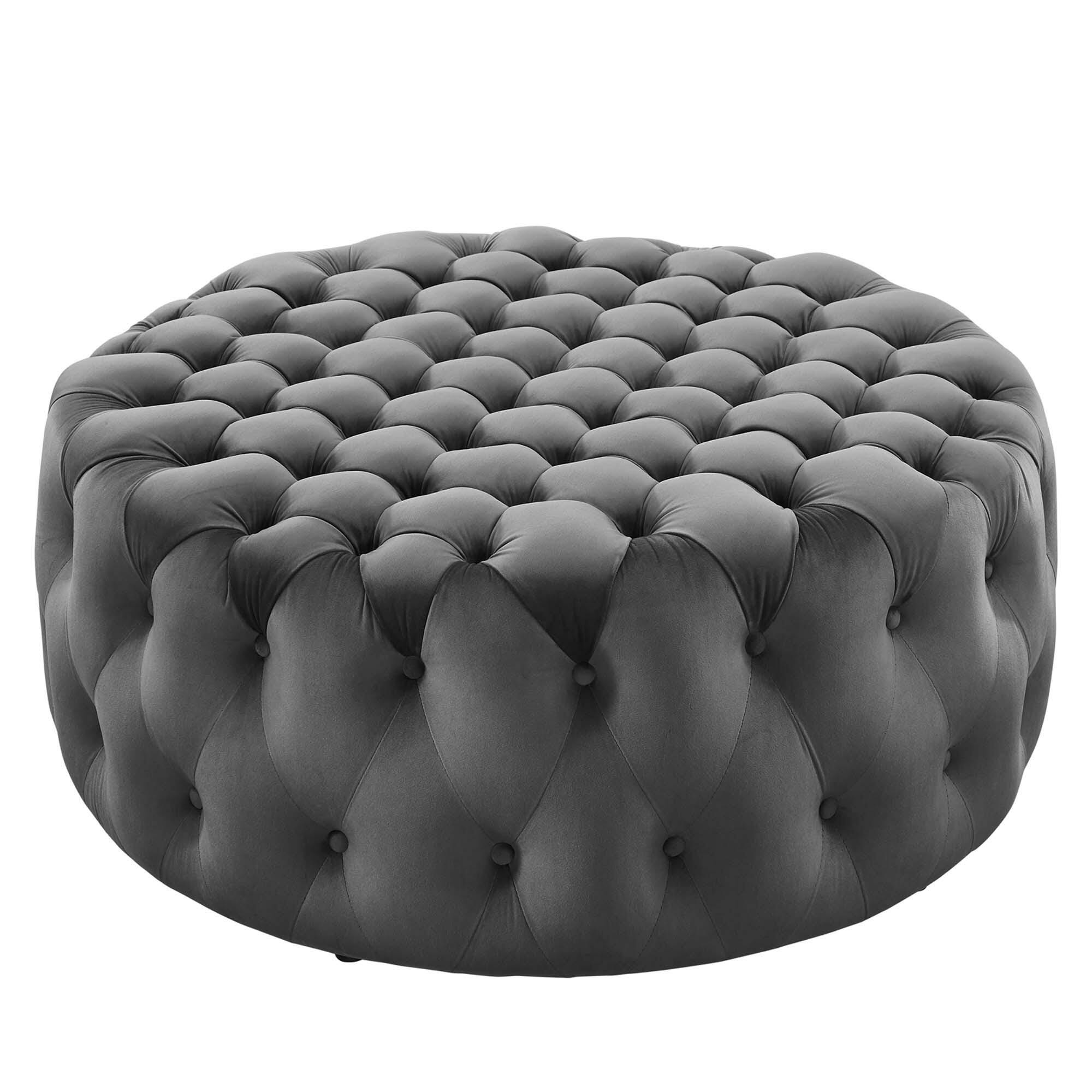 Modway Amour Ottoman, Gray, large