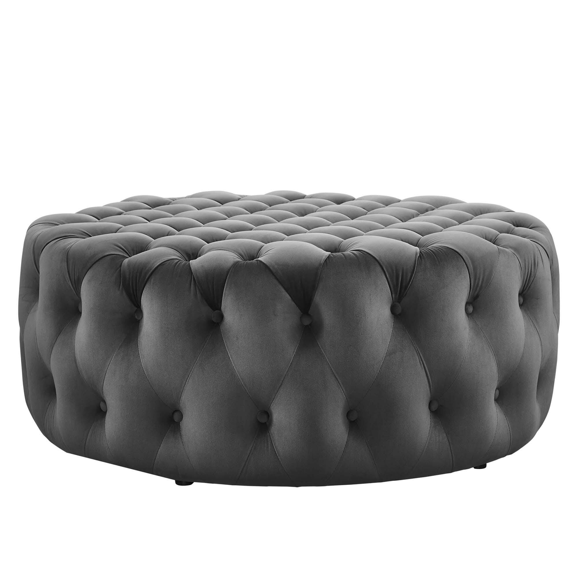 Modway Amour Ottoman, Gray, large