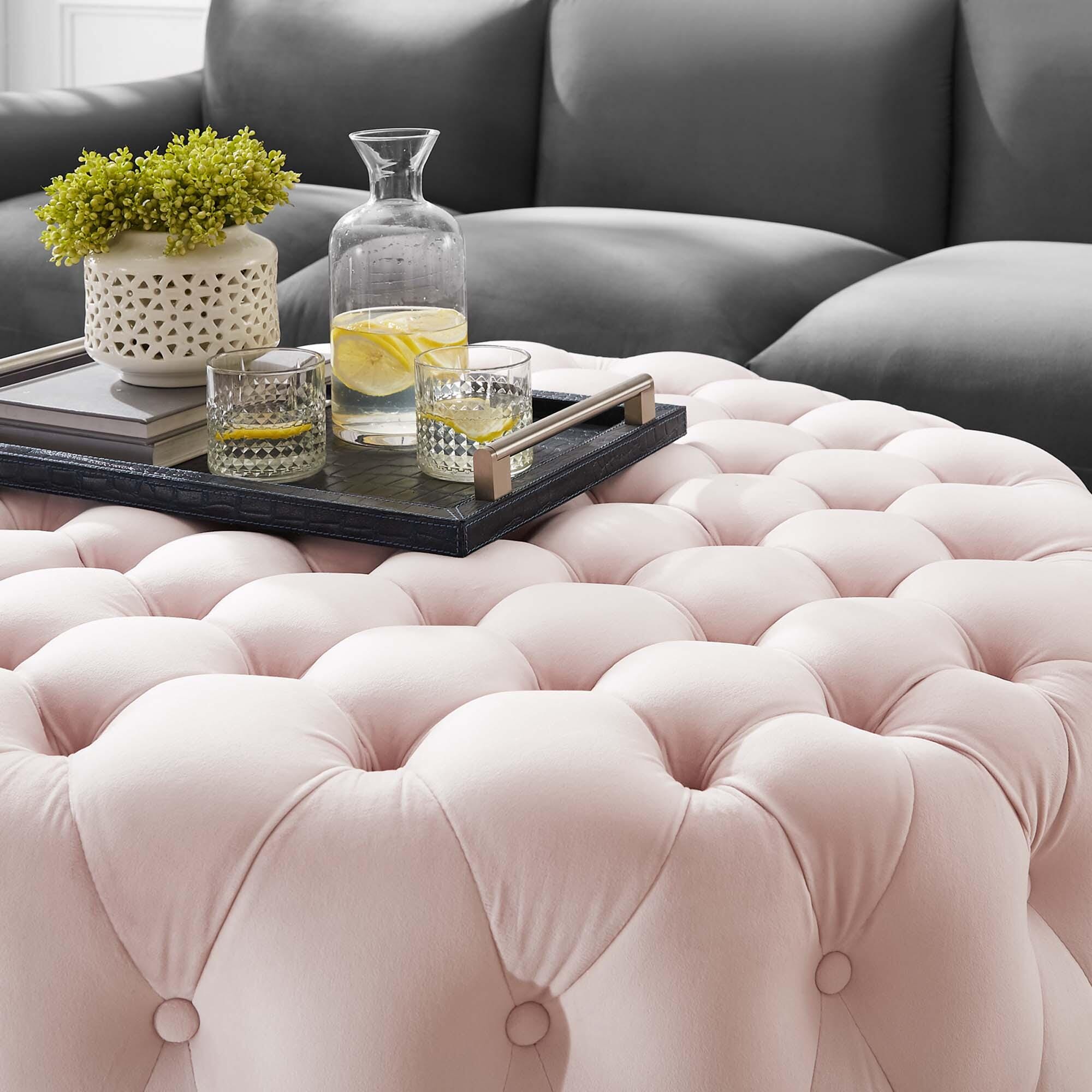 Modway Amour Ottoman, Pink, large