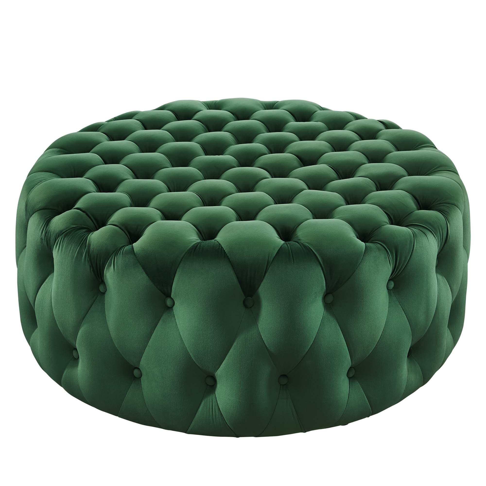 Modway Amour Ottoman, Emerald, large