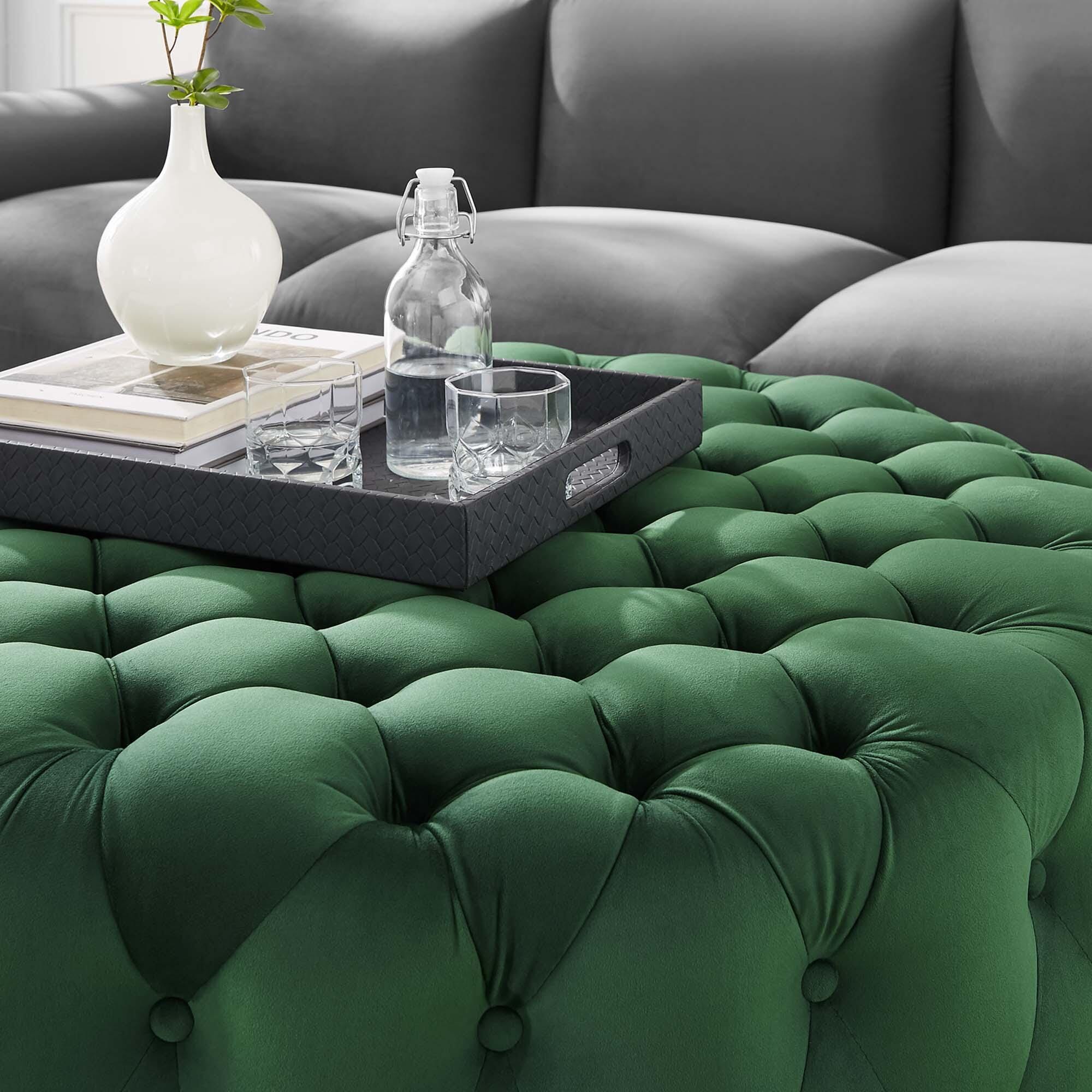 Modway Amour Ottoman, Emerald, large