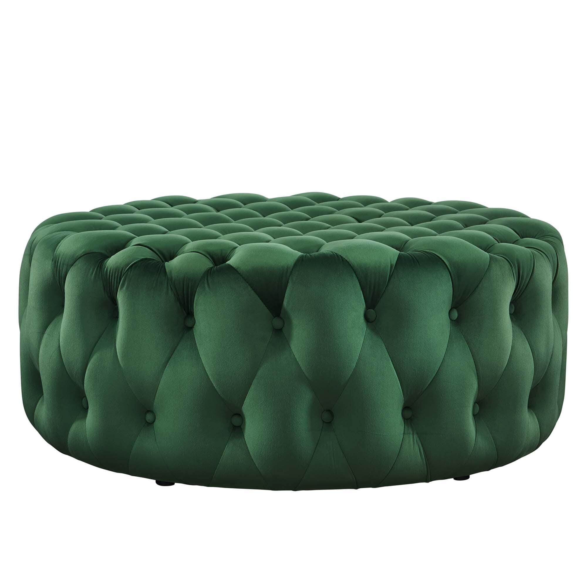 Modway Amour Ottoman, Emerald, large