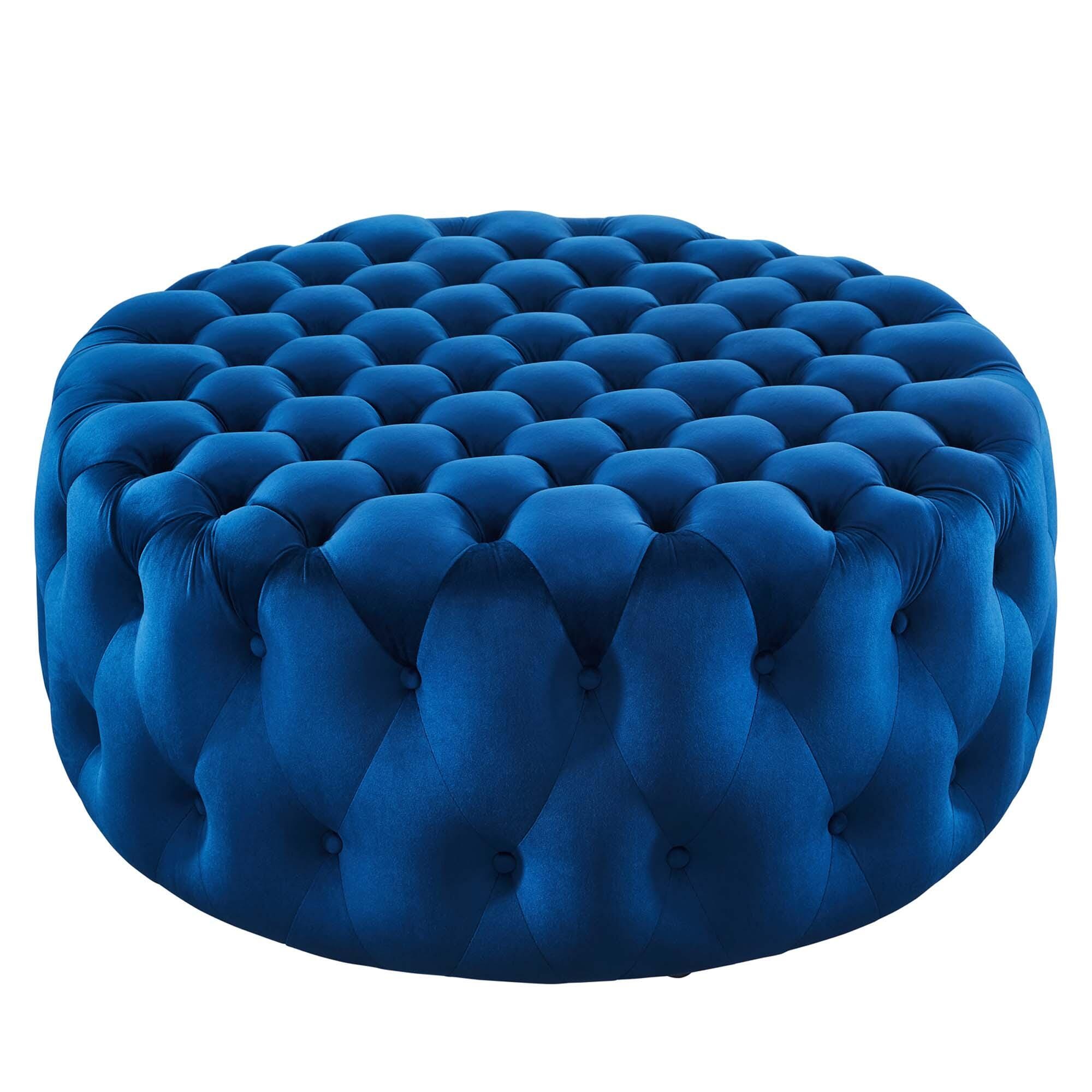 Modway Amour Ottoman, Navy, large
