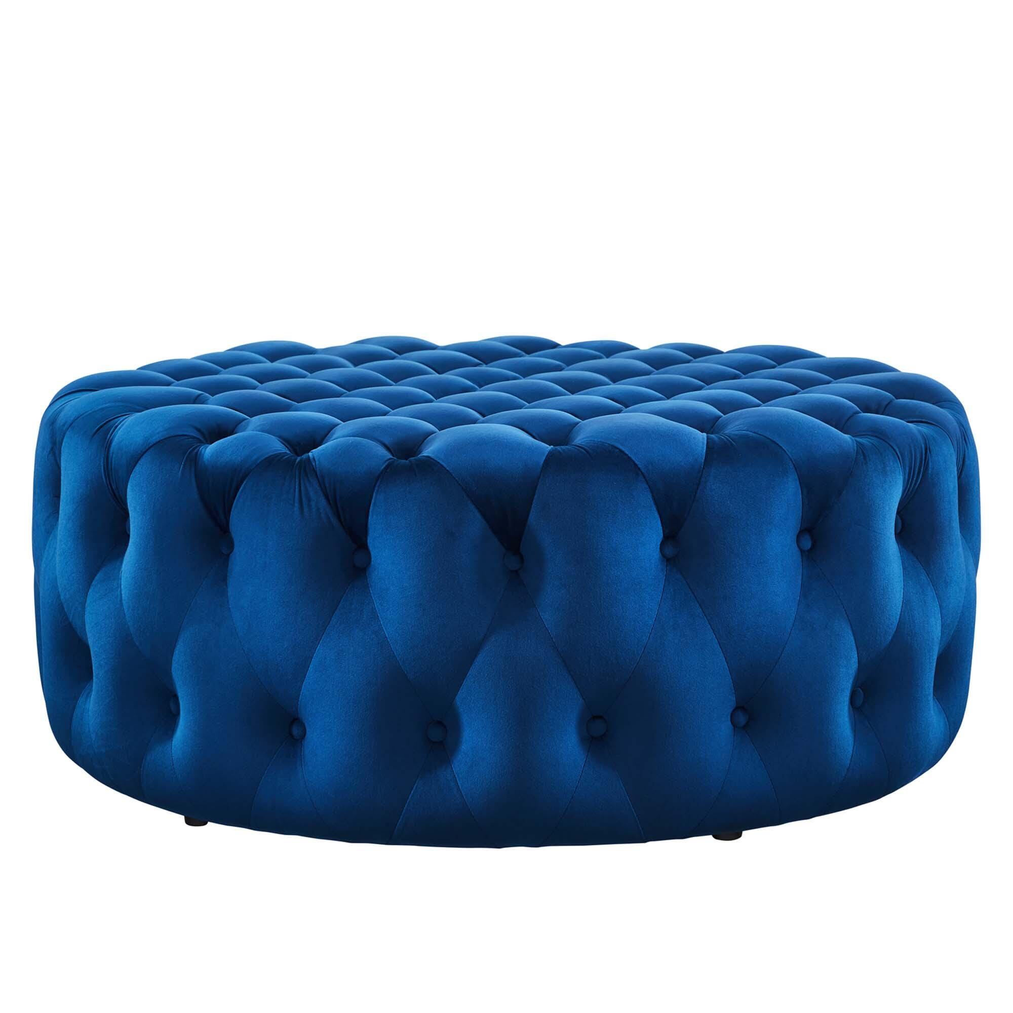 Modway Amour Ottoman, Navy, large