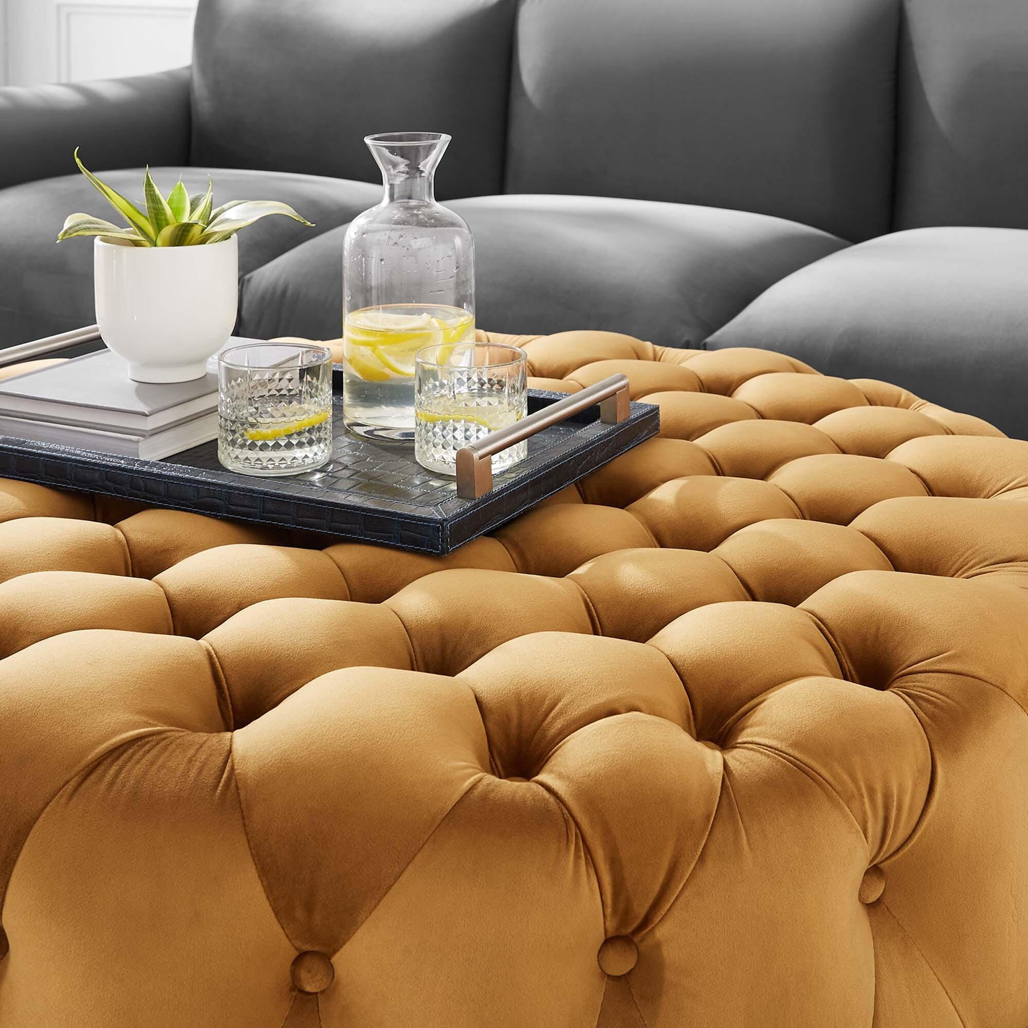 Modway Amour Ottoman, Cognac, large