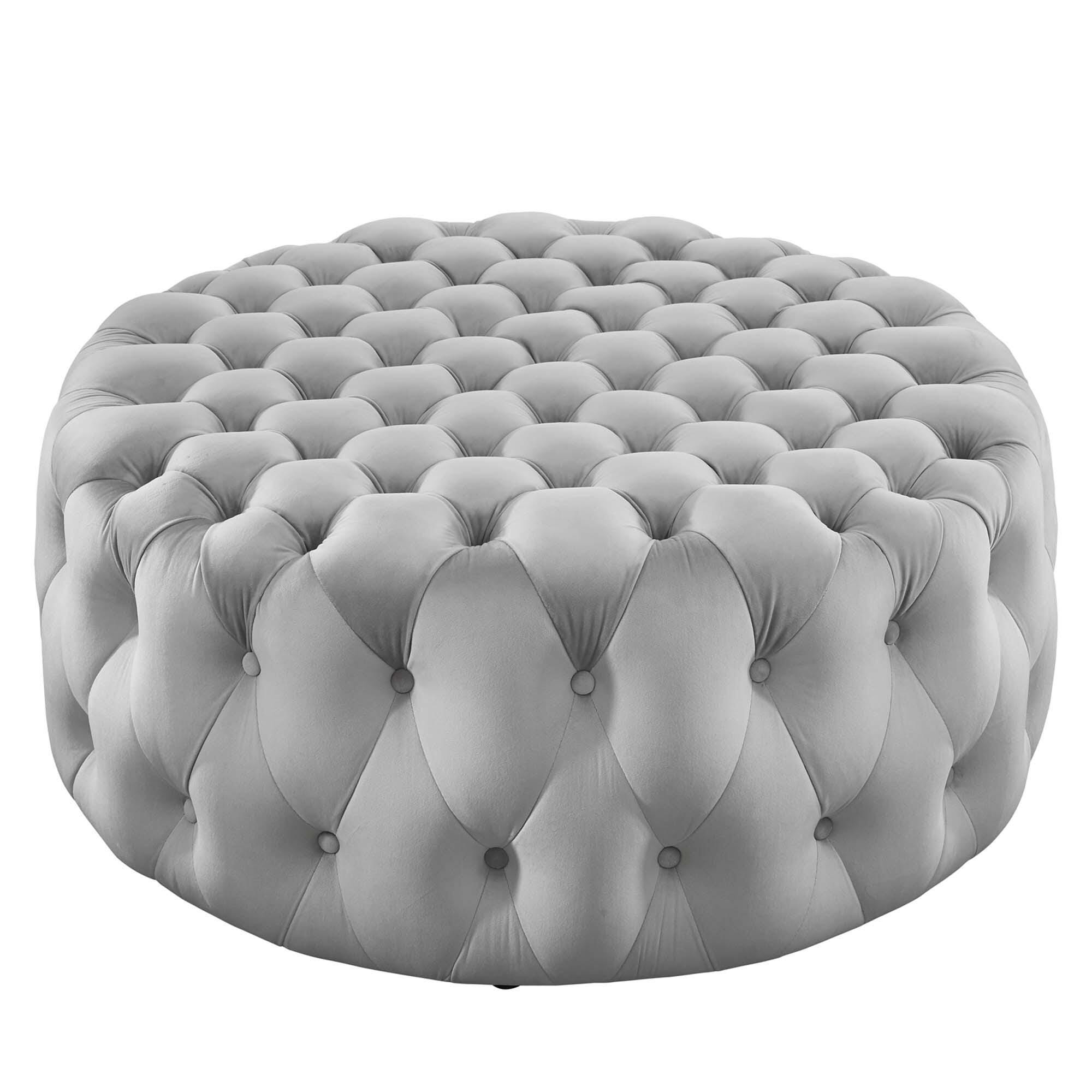 Modway Amour Ottoman, Light Gray, large