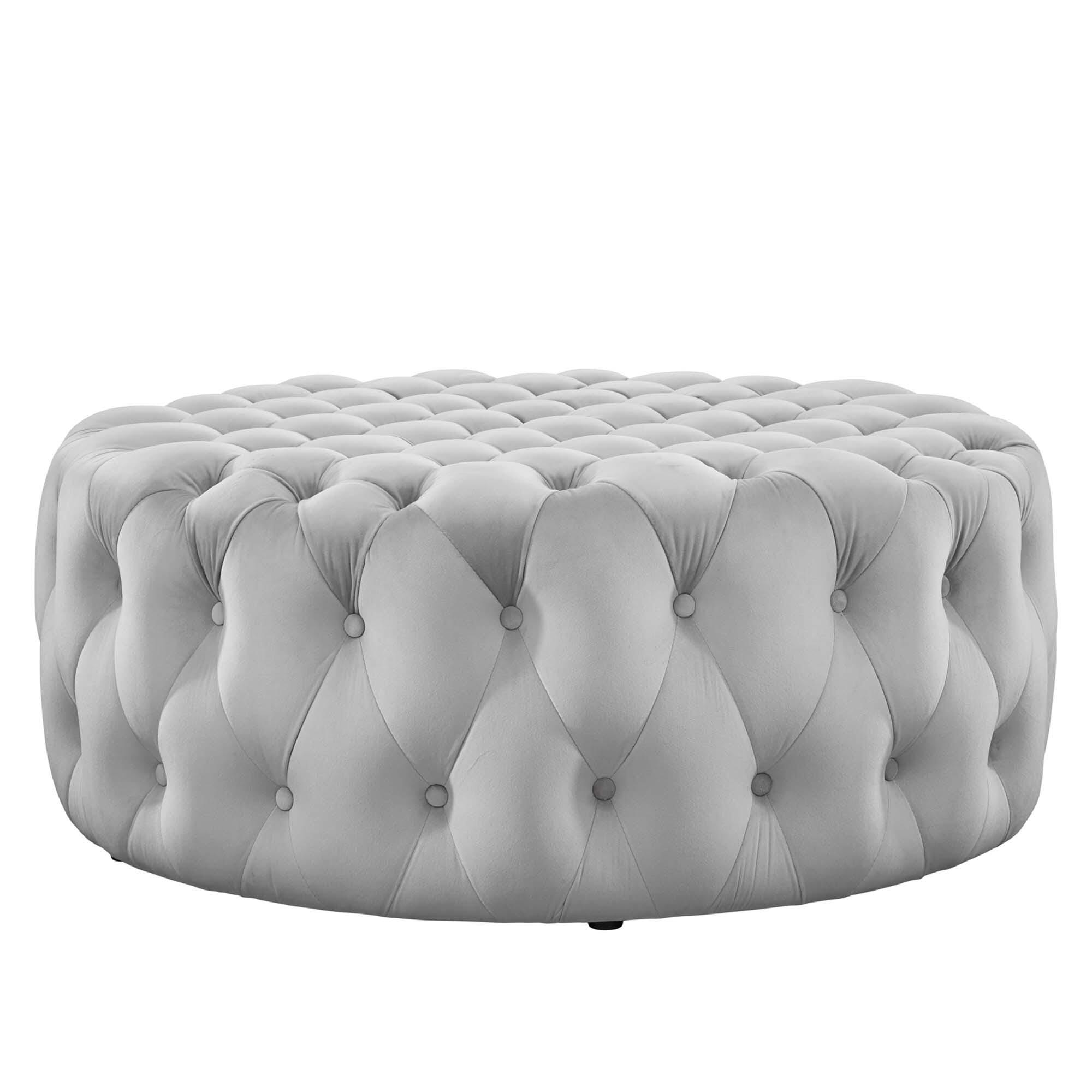 Modway Amour Ottoman, Light Gray, large
