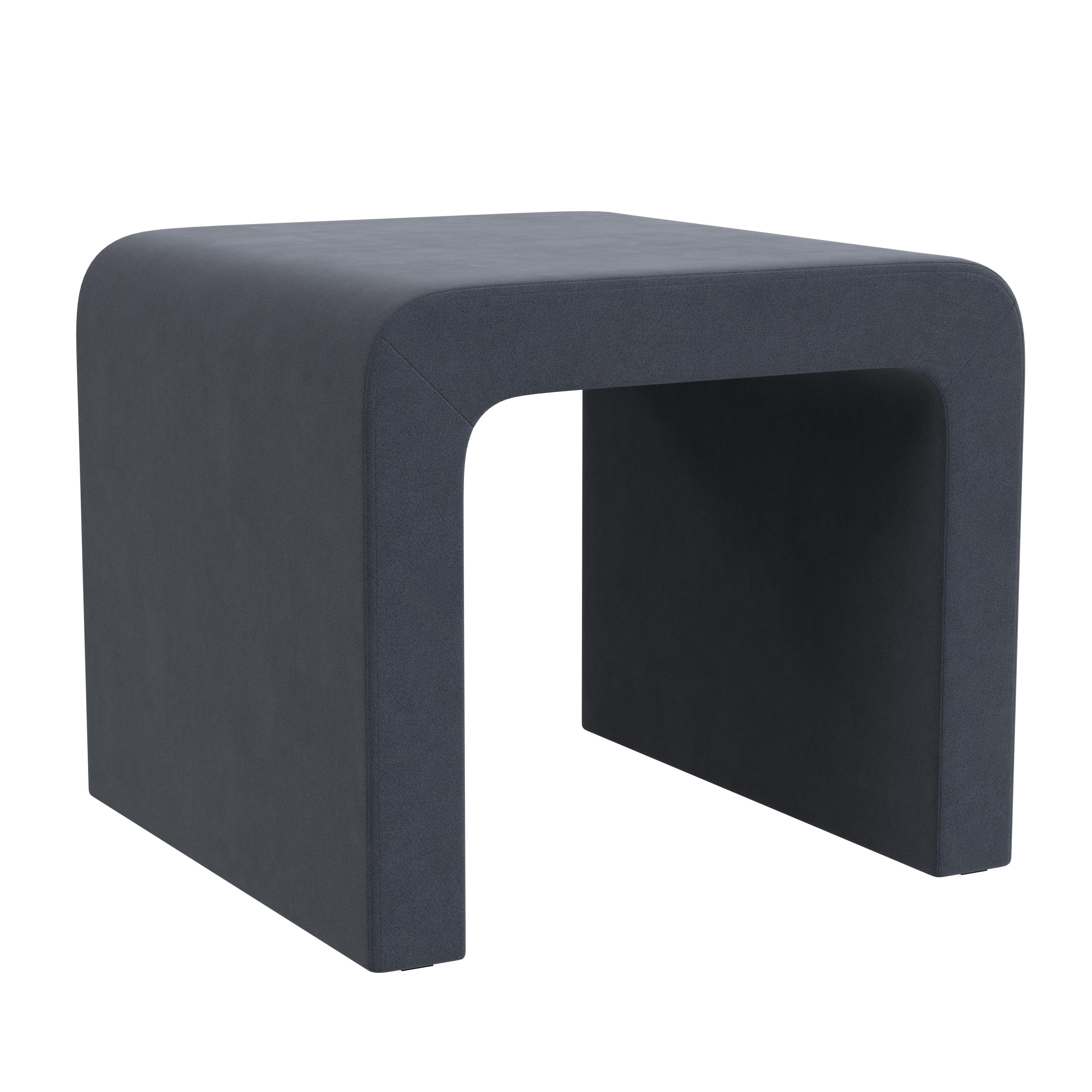 Homepop Arch Ottoman, Blue, large
