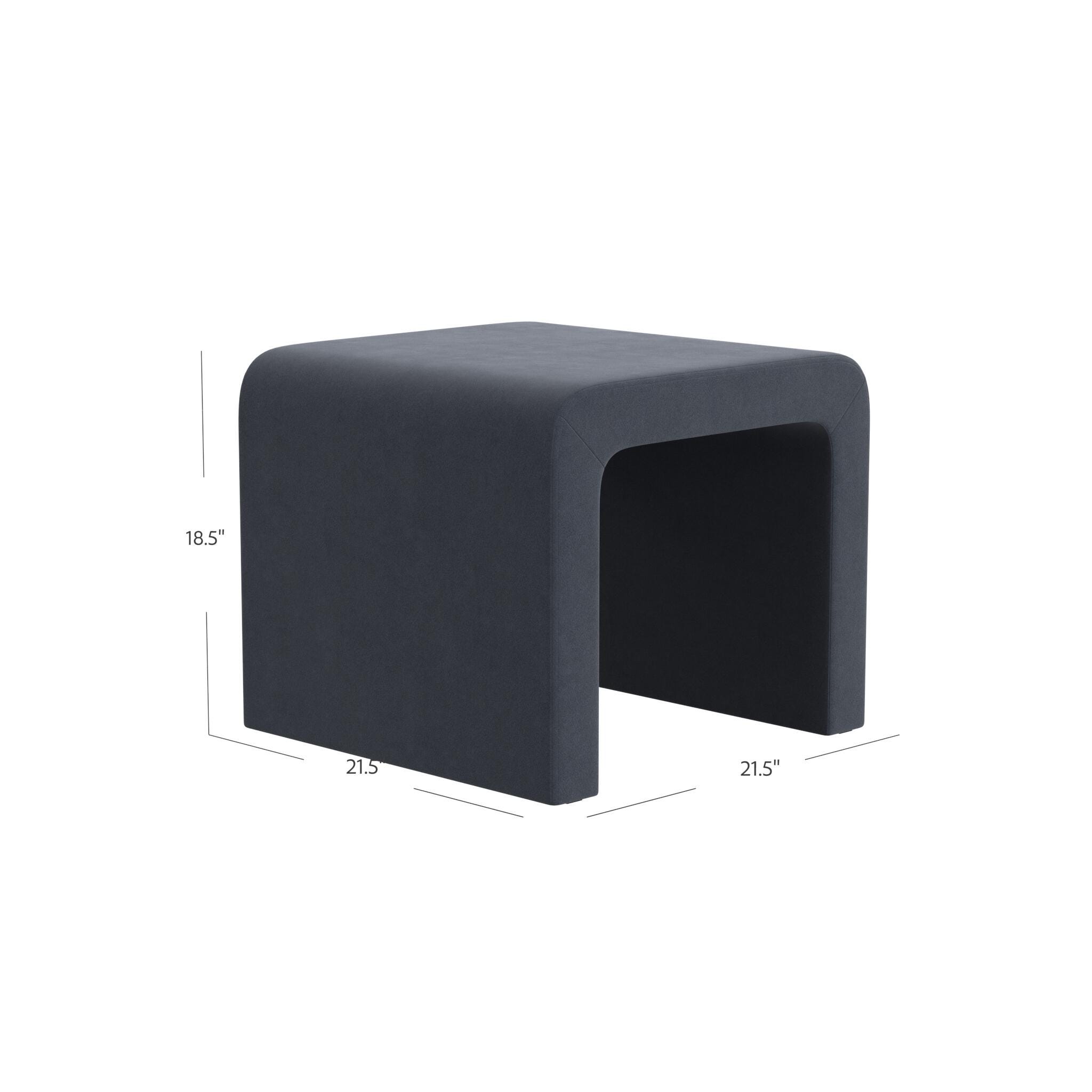 Homepop Arch Ottoman, Blue, large