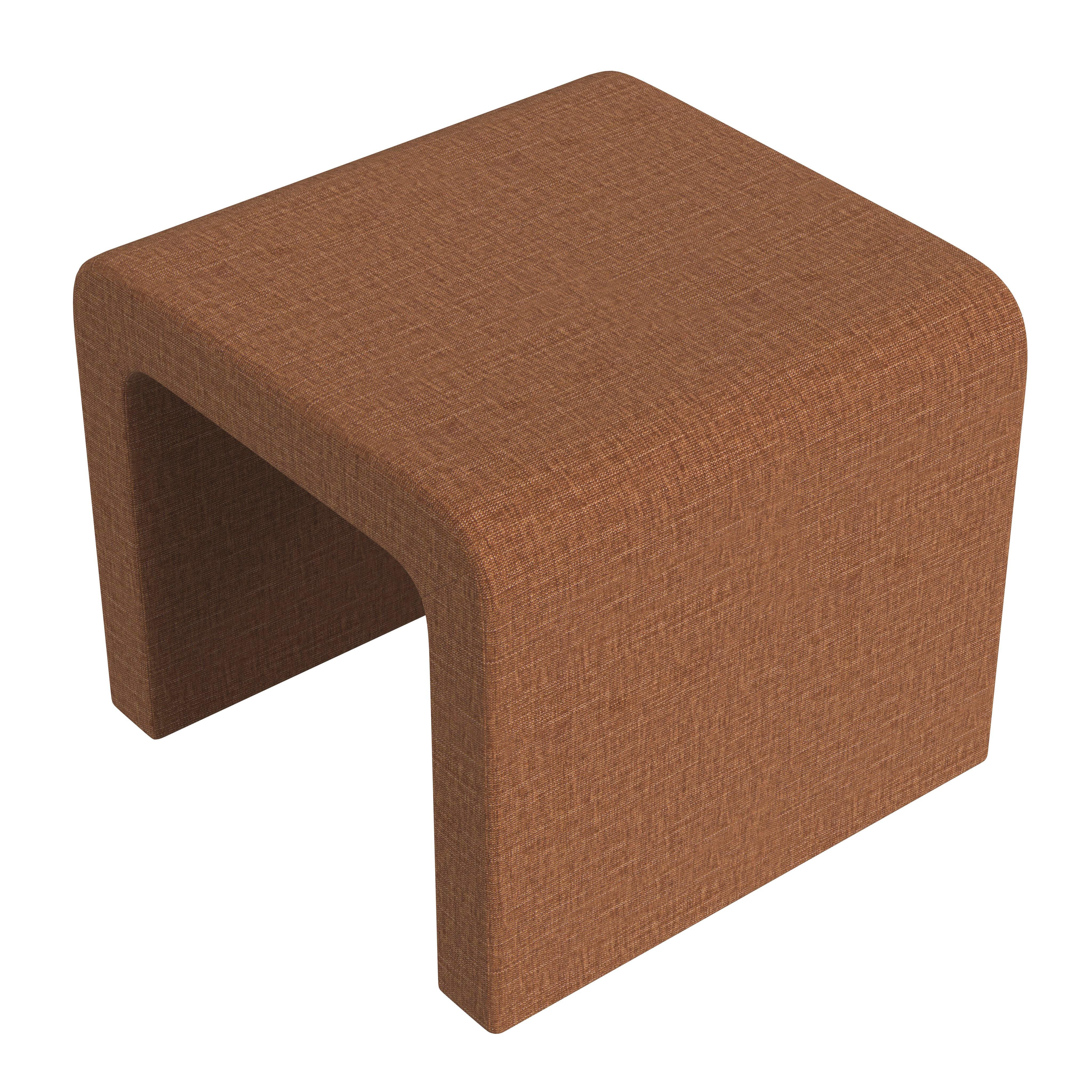Homepop Arch Ottoman, Rust Brown, large
