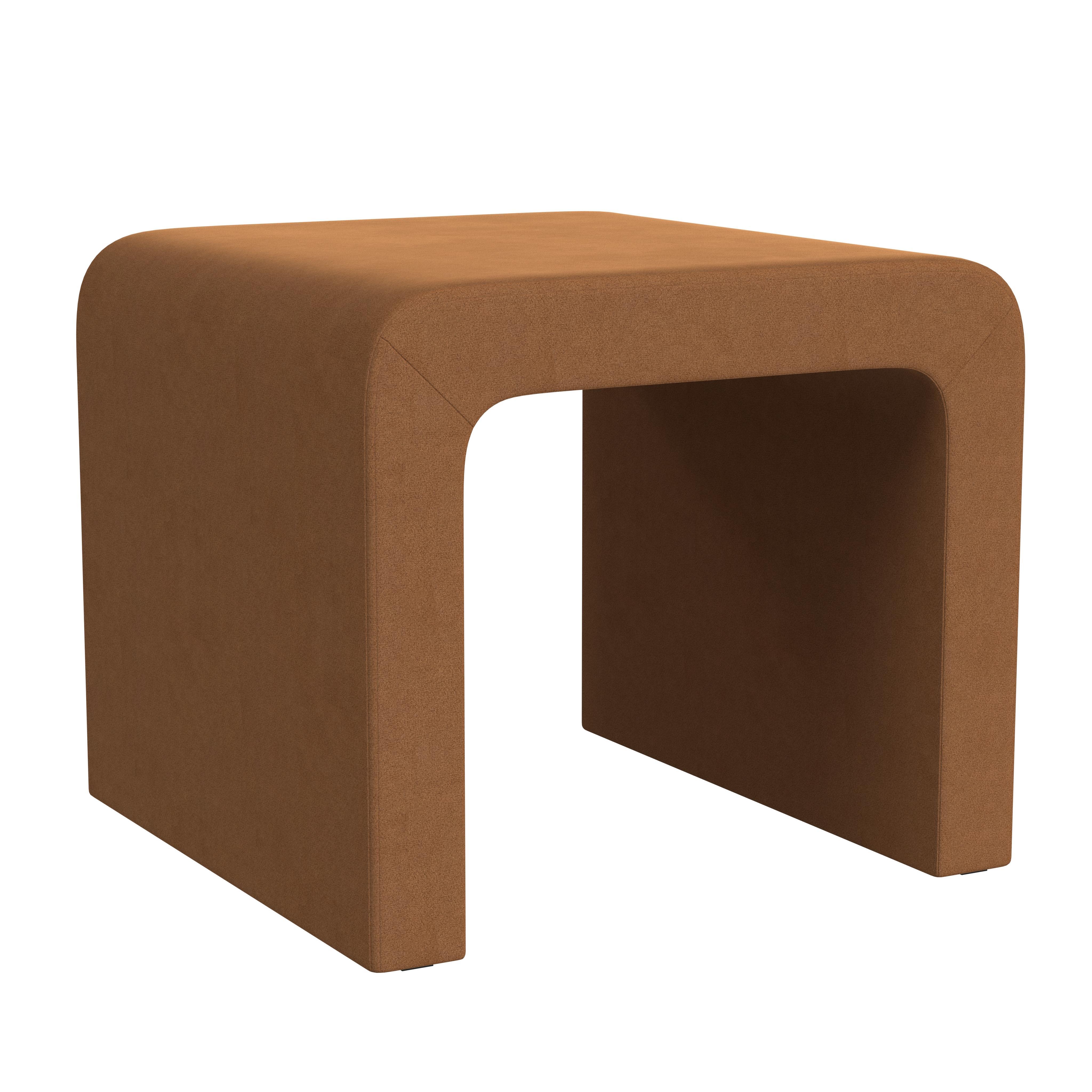 Homepop Arch Ottoman, Rust Orange, large