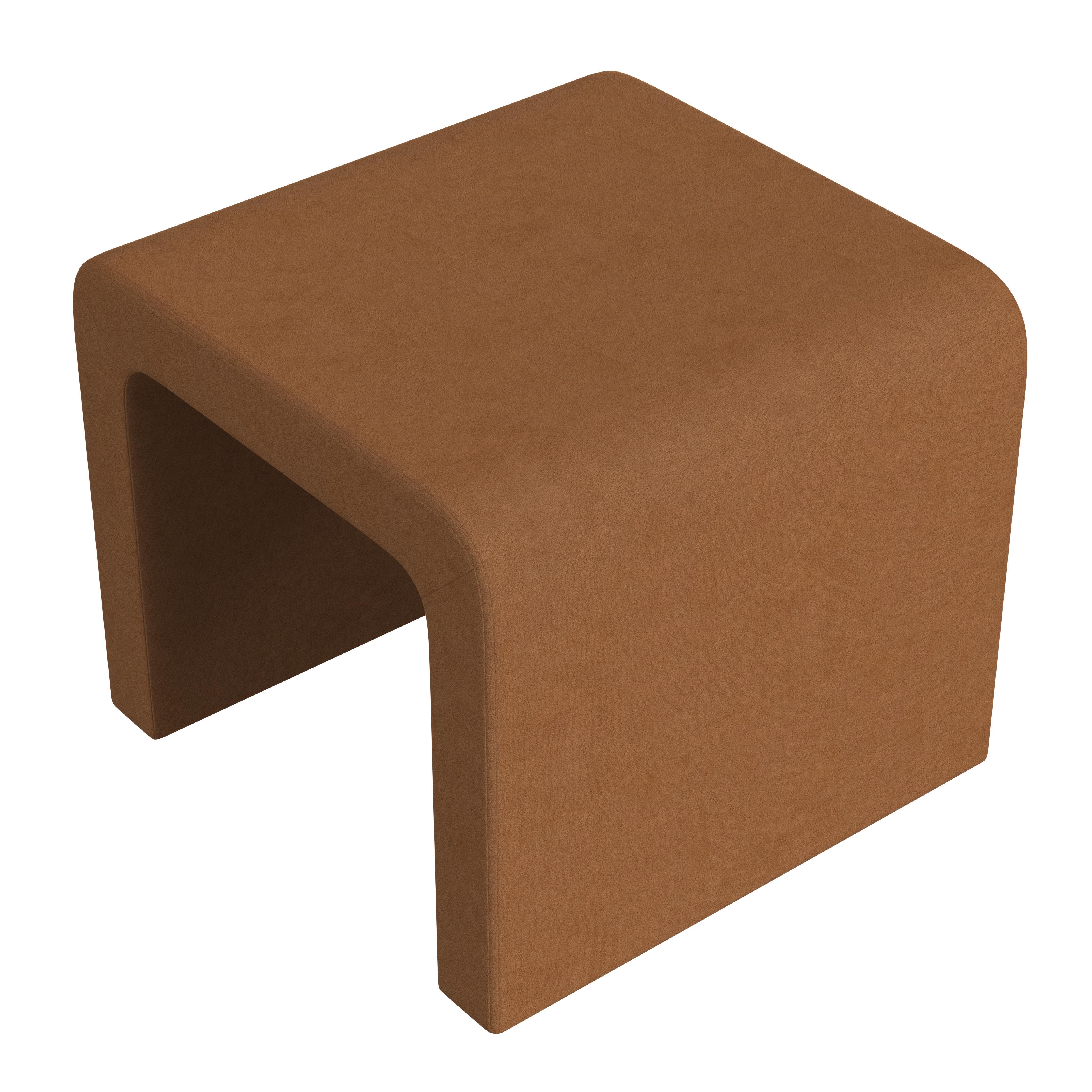 Homepop Arch Ottoman, Rust Orange, large