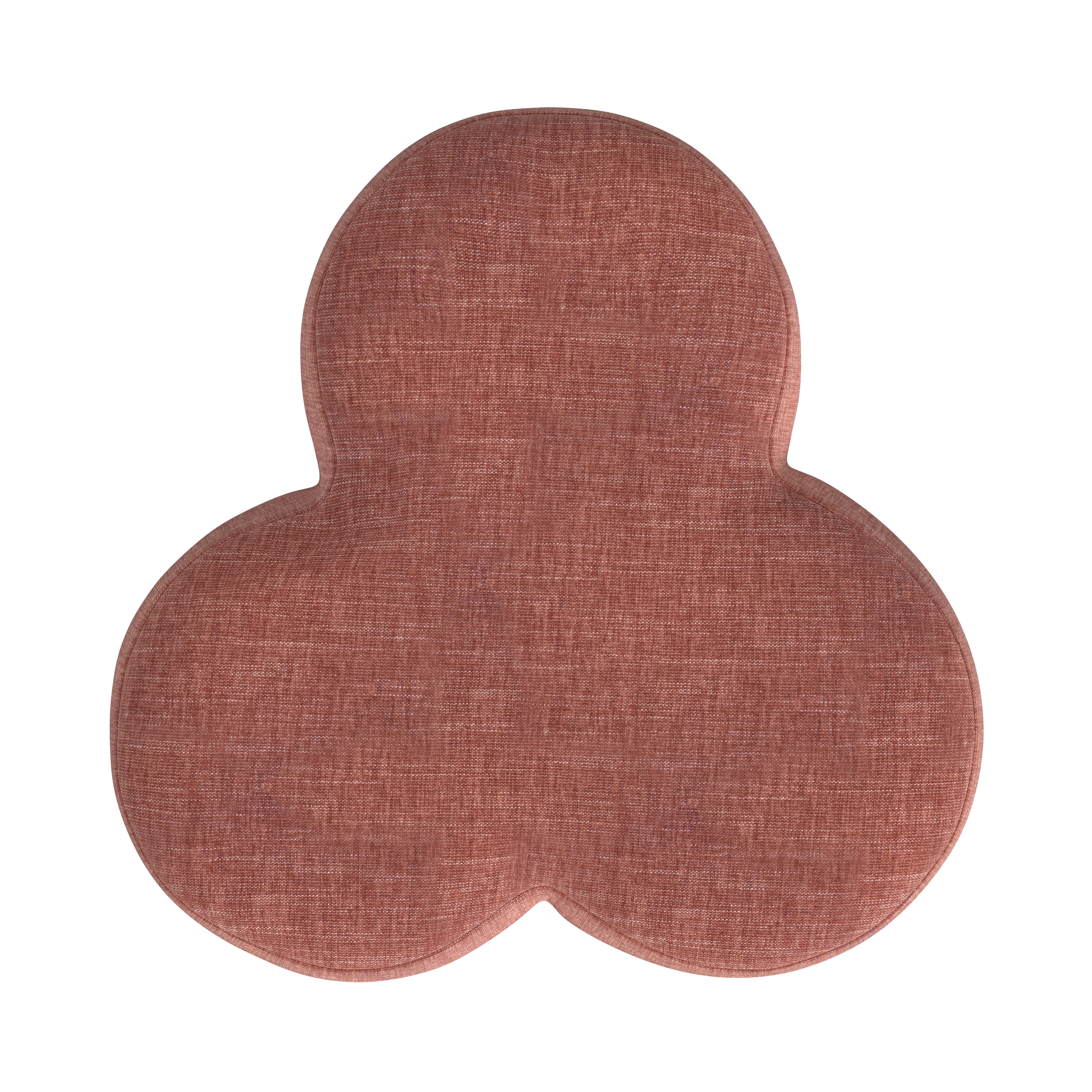 Homepop Clover Ottoman, Pink, large