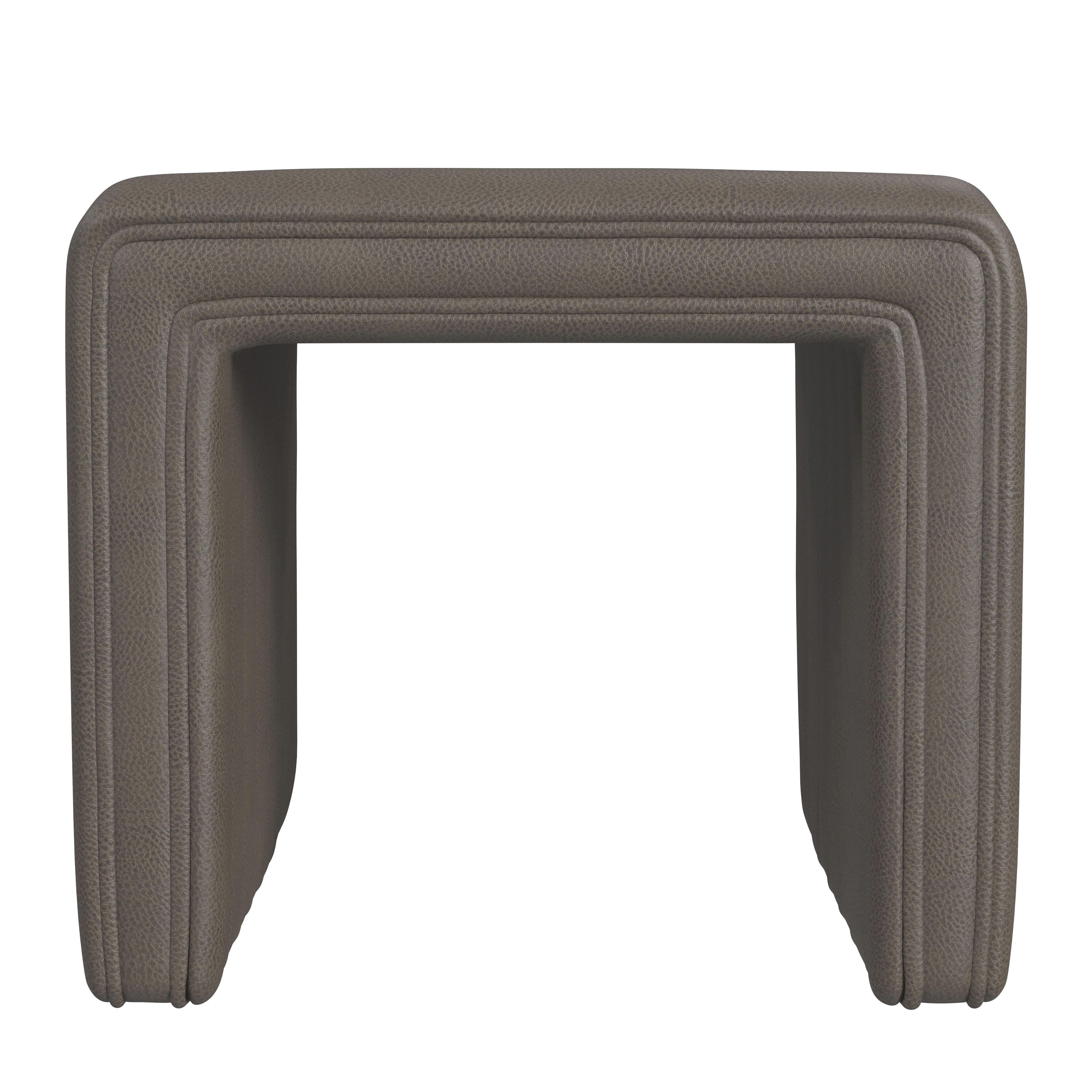 Homepop Modern Ottoman, Gray, large