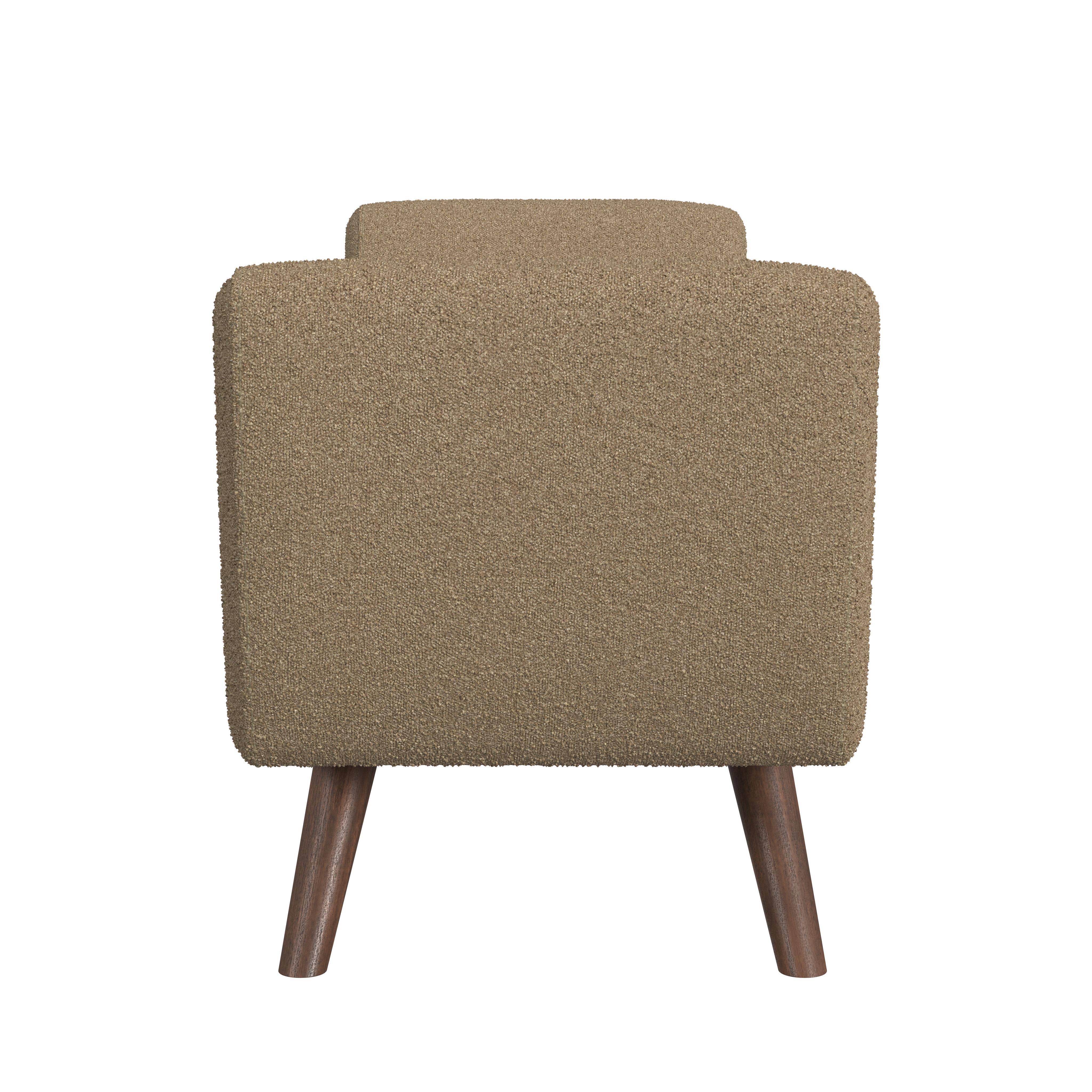 Homepop Modern Storage Bench with Wood Legs, , large