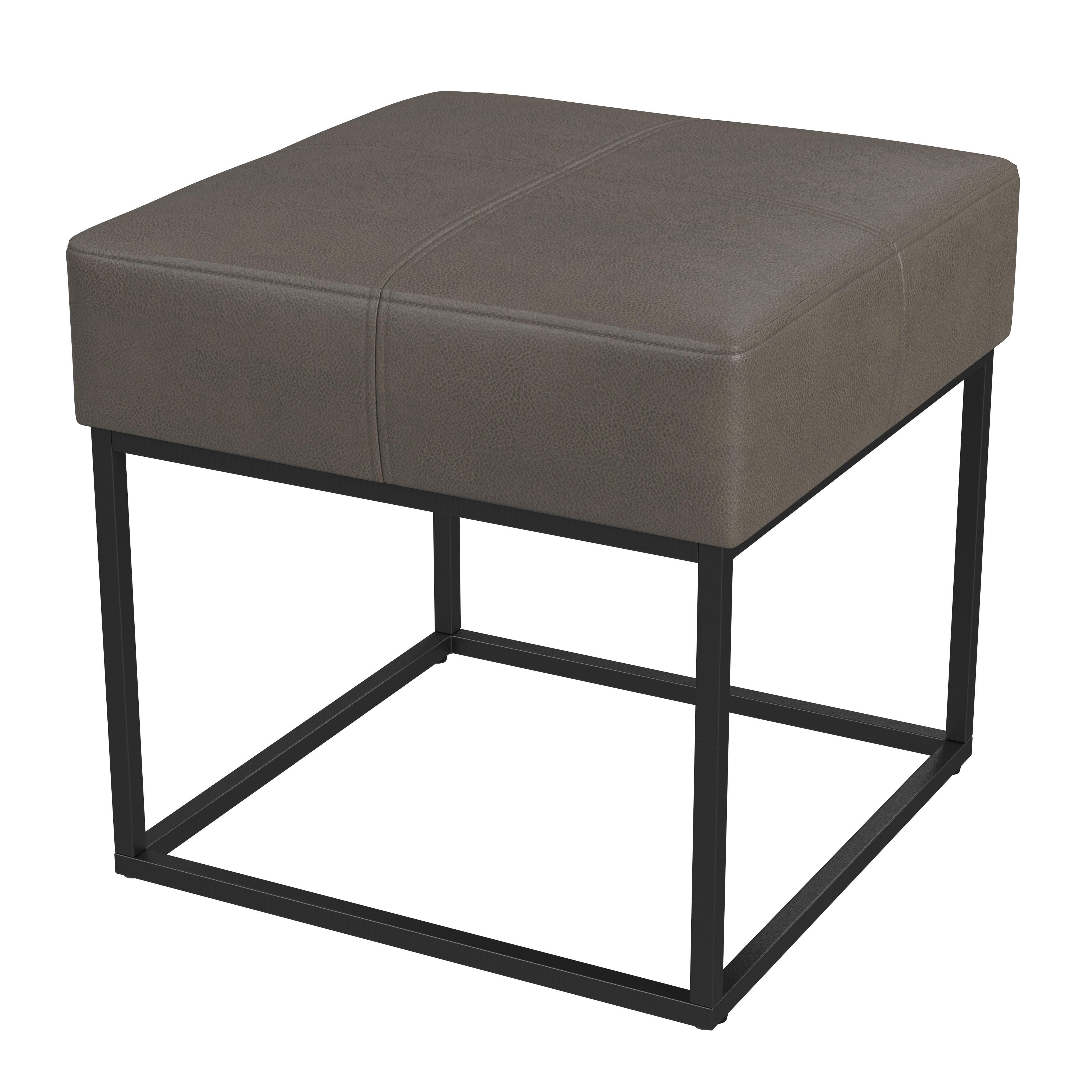 Homepop Ottoman Stool, Gray, large