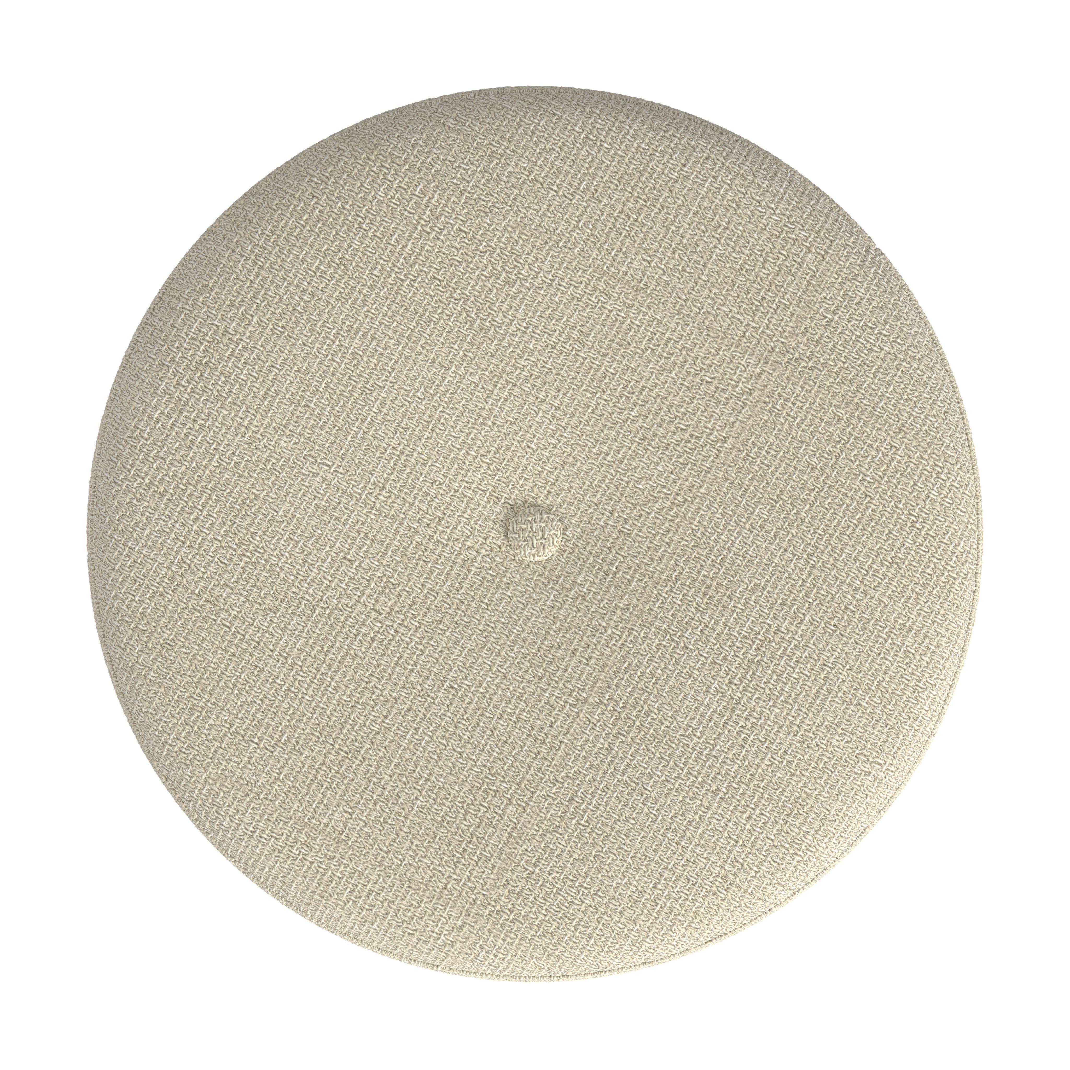 Homepop Storage Ottoman with Nailheads, Cream, large