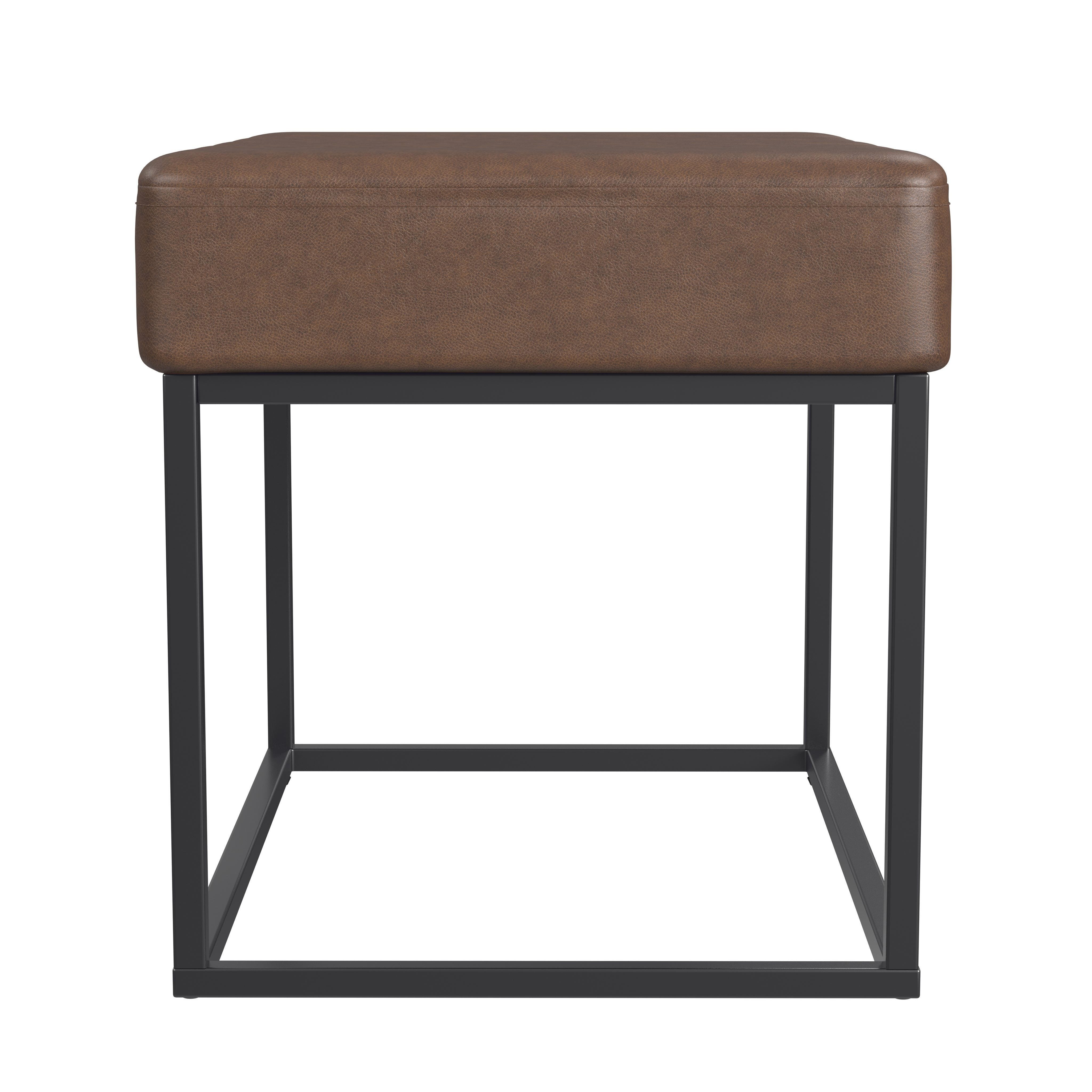 Homepop Theodore Ottoman, Brown, large