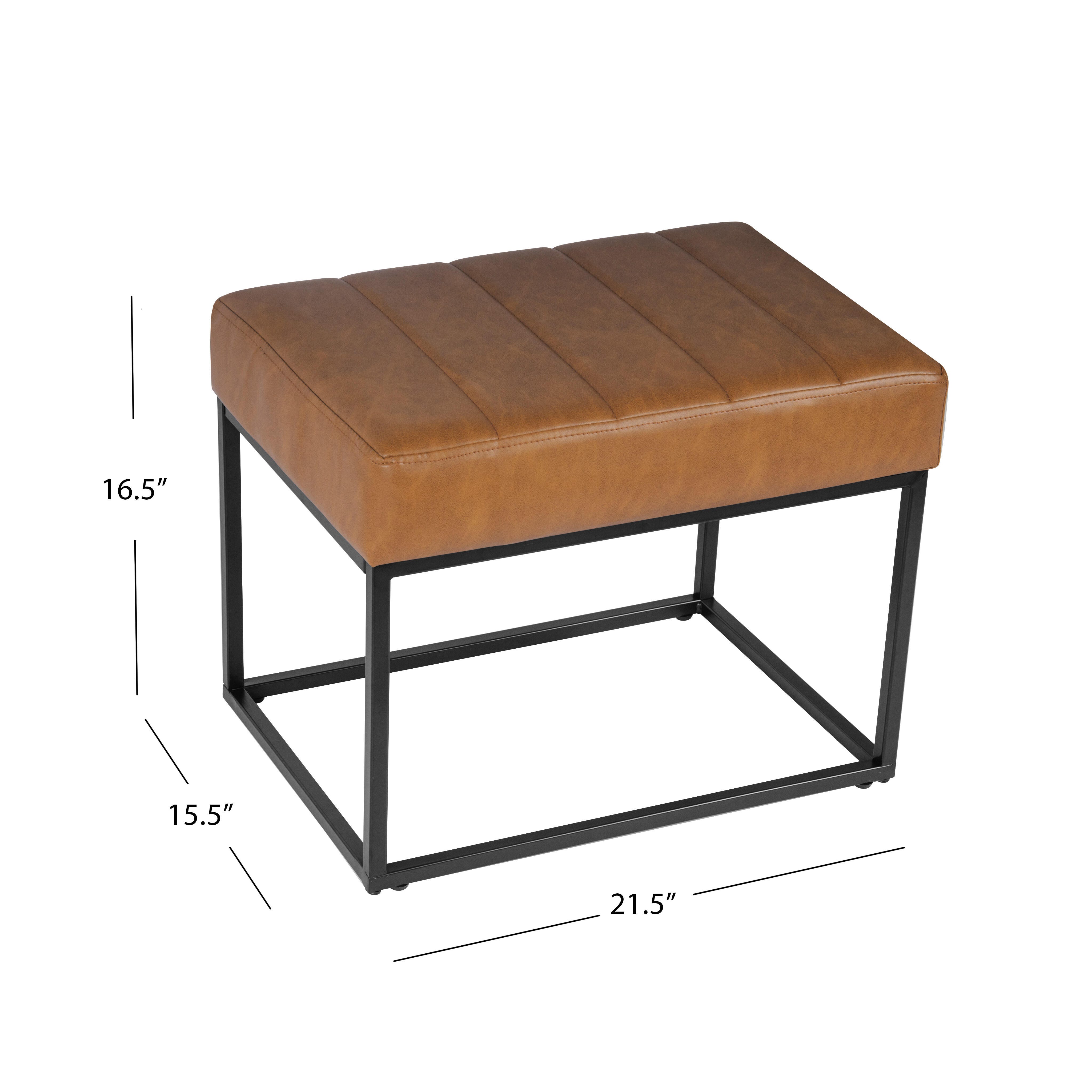 Homepop Theodore Ottoman, Carmel, large