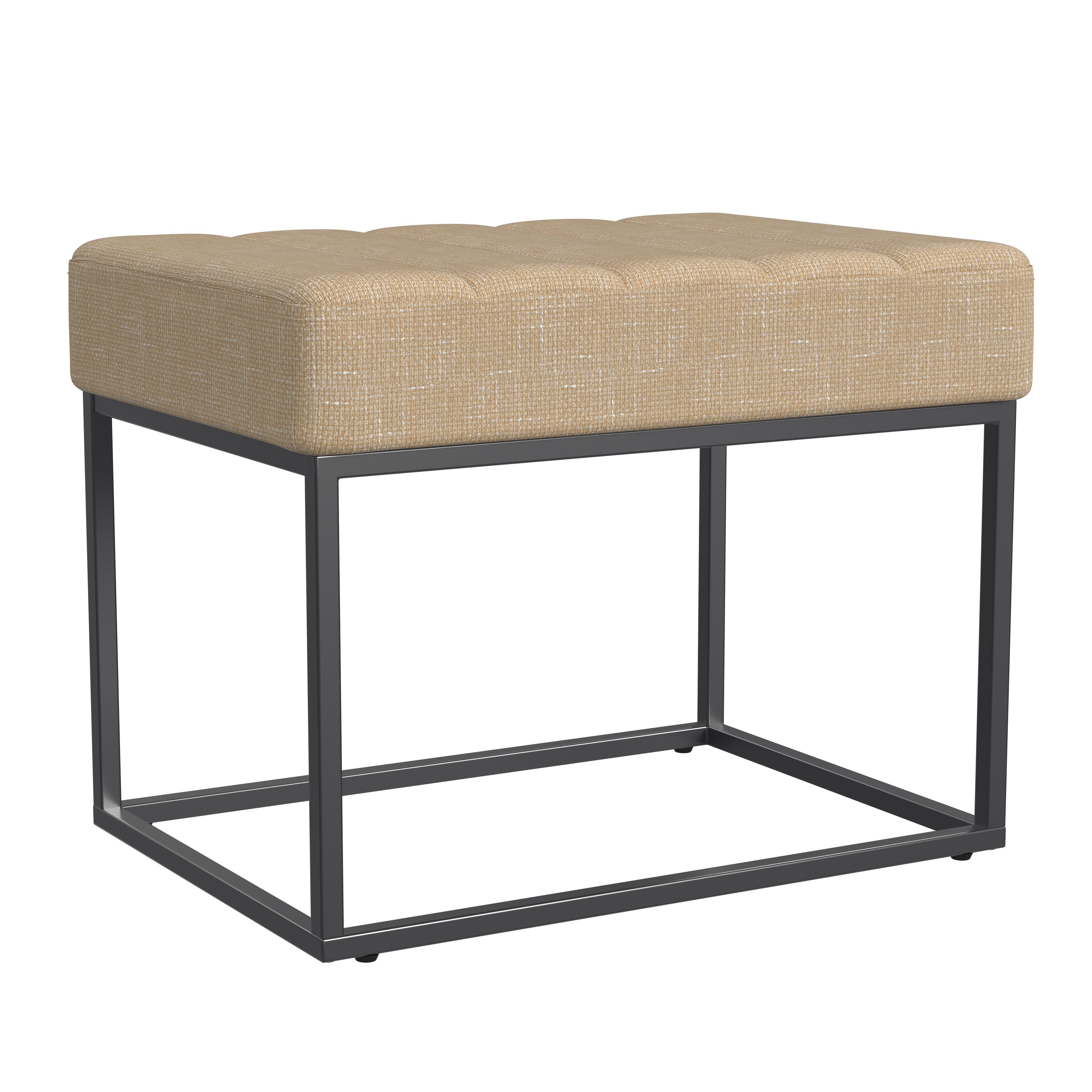Homepop Theodore Ottoman, Tan, large