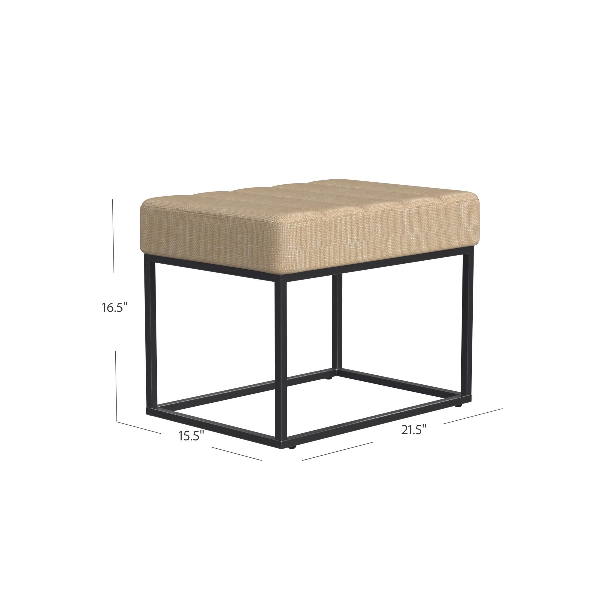 Homepop Theodore Ottoman, Tan, large