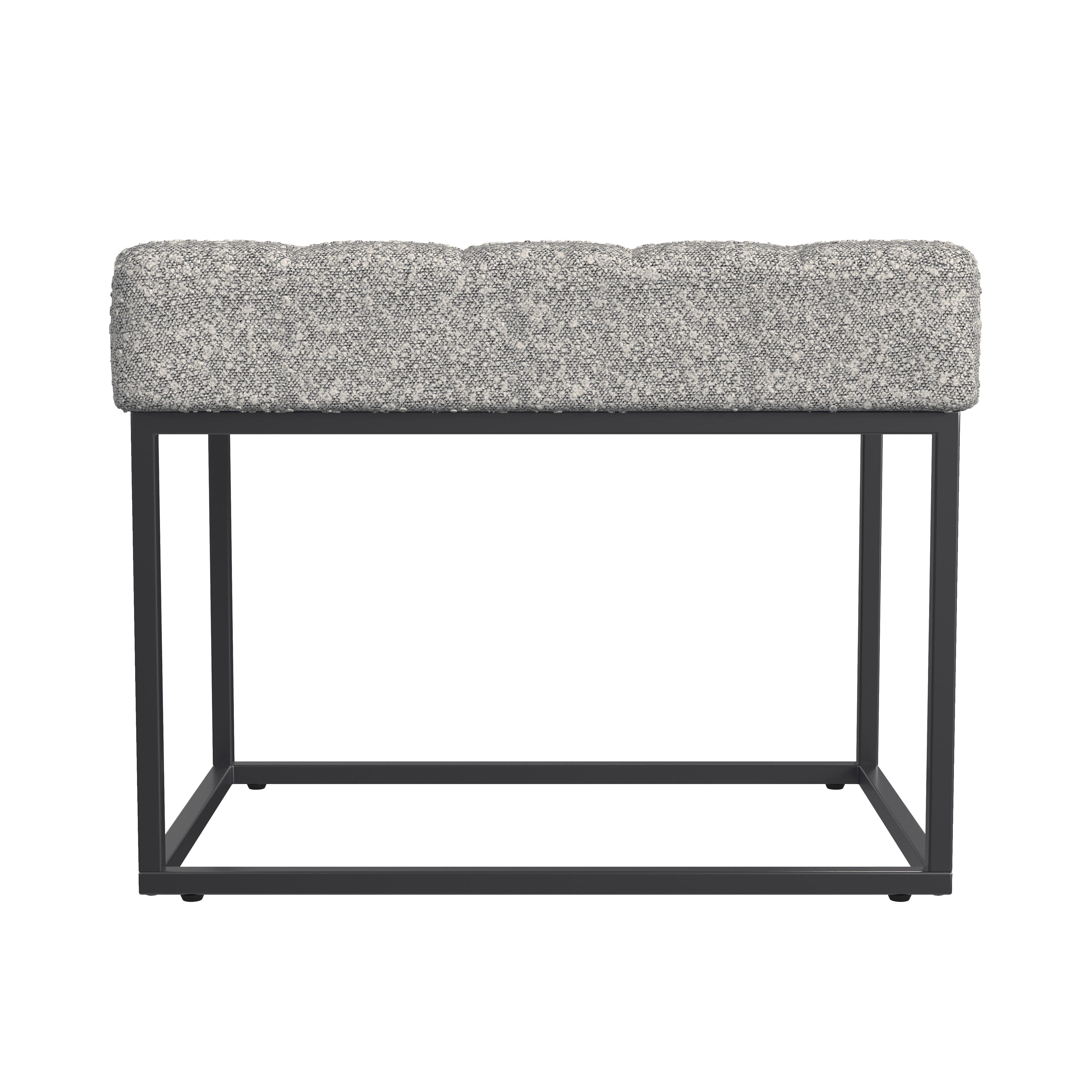 Homepop Theodore Ottoman, Cream, large