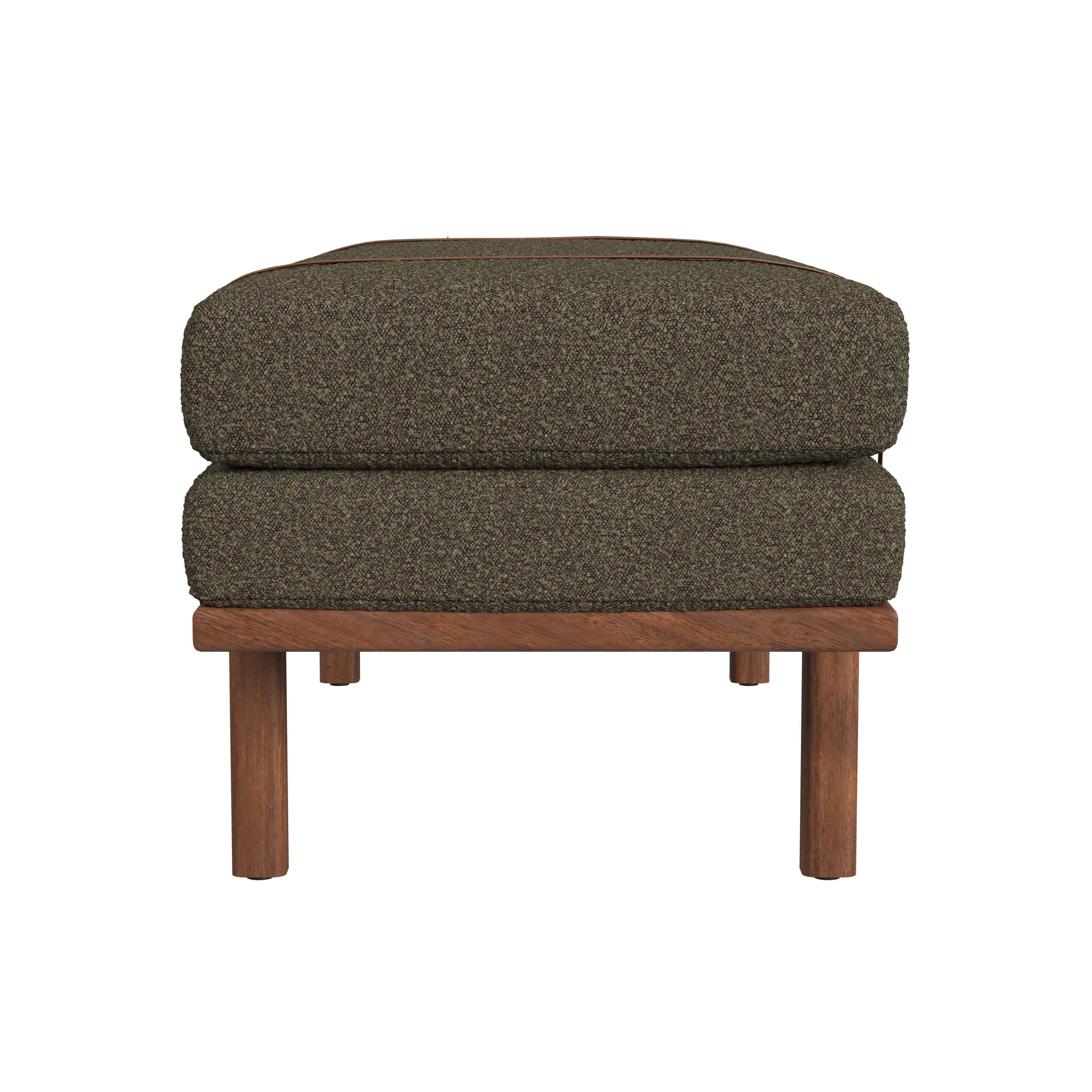 Homepop Upholstered Bench with Wood Base, , large