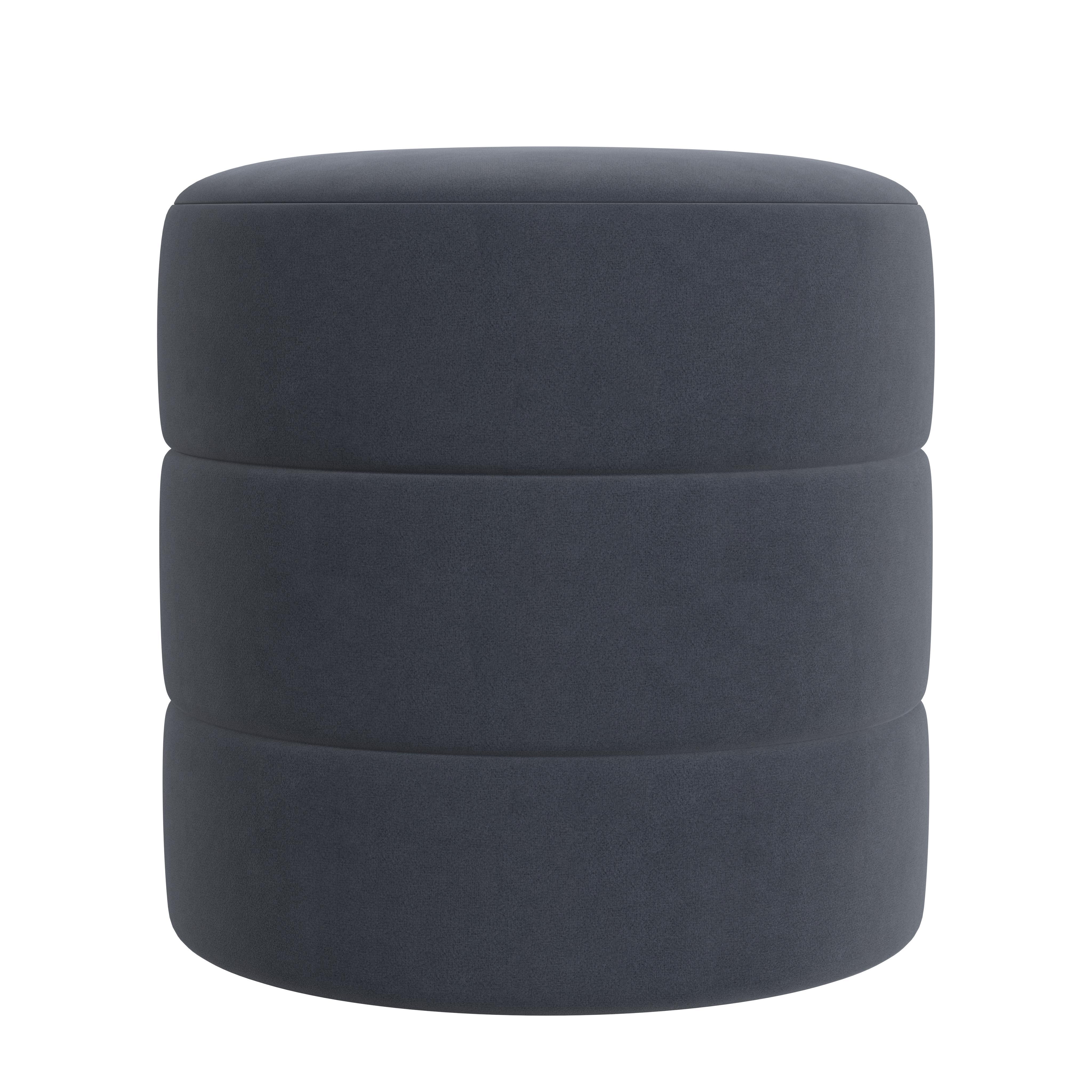 Homepop Ottoman, Blue, large