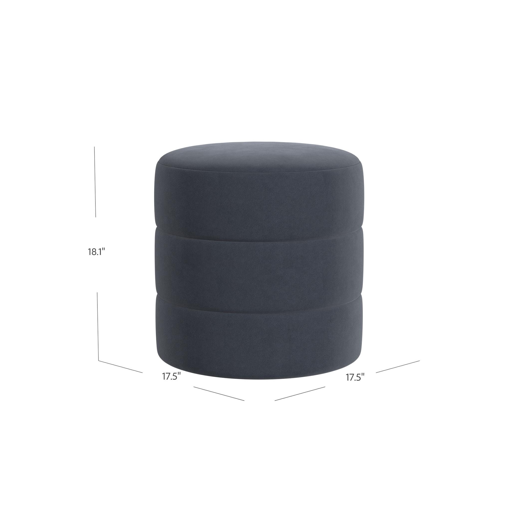 Homepop Ottoman, Blue, large