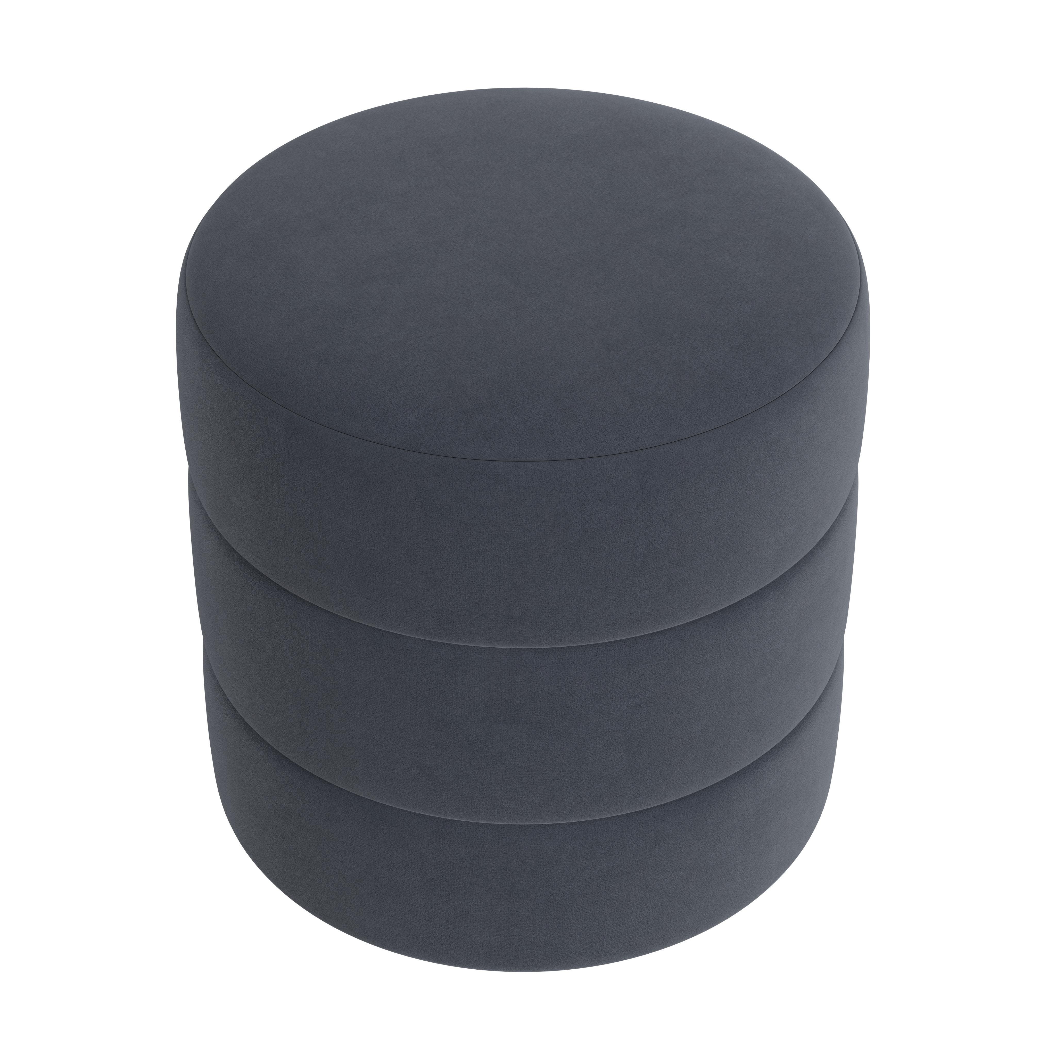Homepop Ottoman, Blue, large