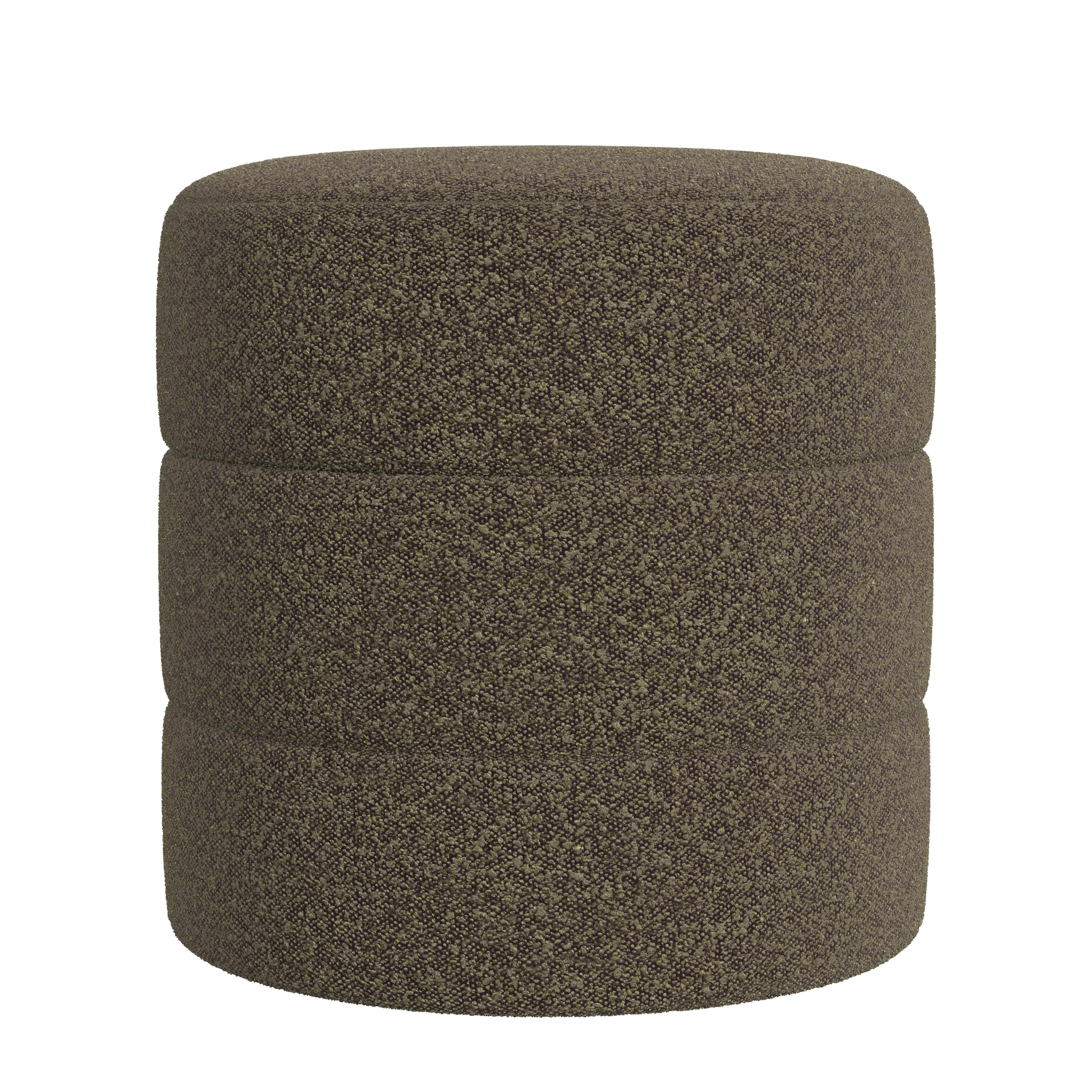 Homepop Ottoman, Brown, large